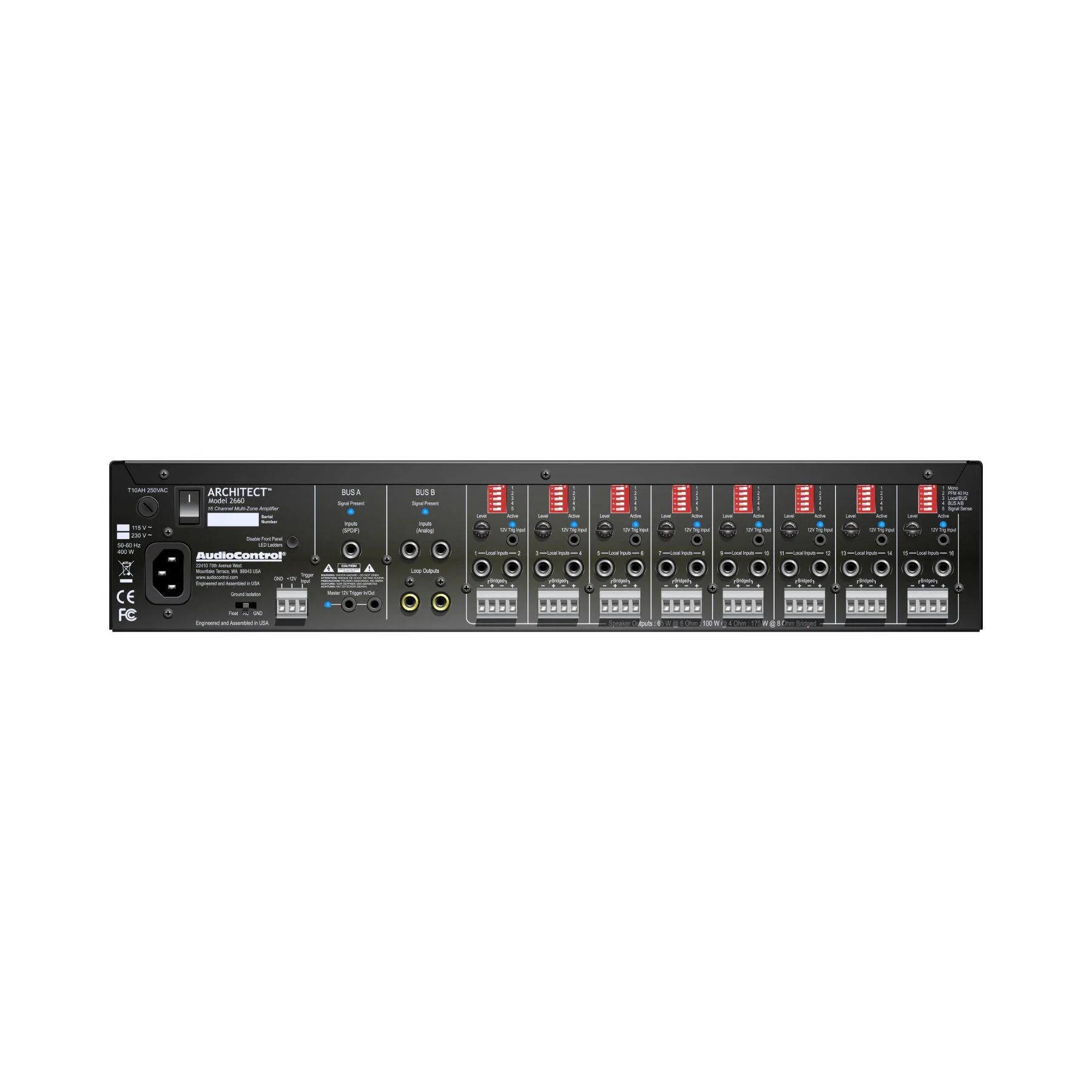 AudioControl Architect-2660 - 16-Channel Multi-Zone Power Amplifier - Clearance / Open Box - Image 2