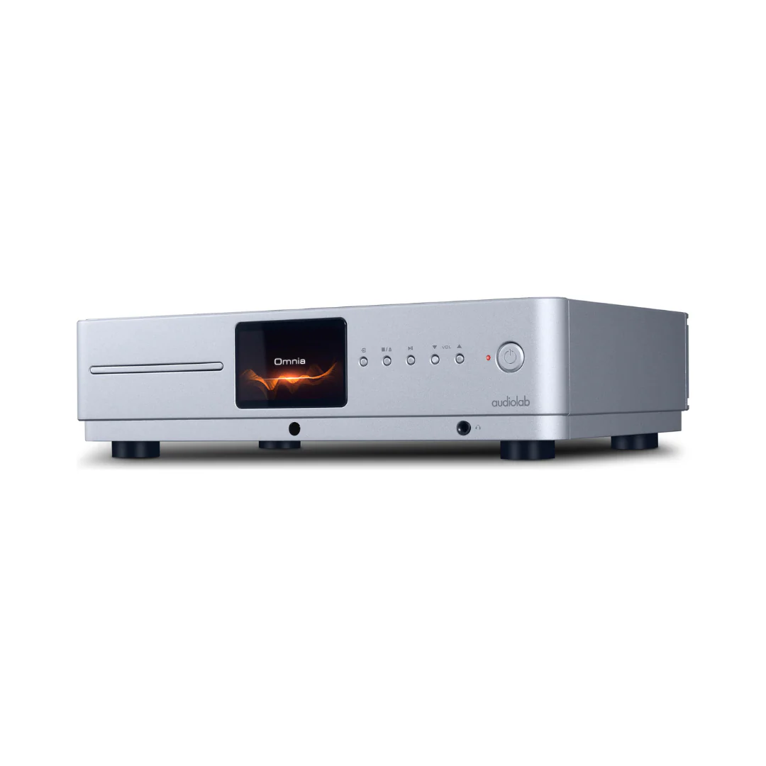 Audiolab Omnia Stereo integrated amplifier with built-in CD player, DAC, Wi-Fi®, and Bluetooth® (Silver) - Clearance/ Open Box