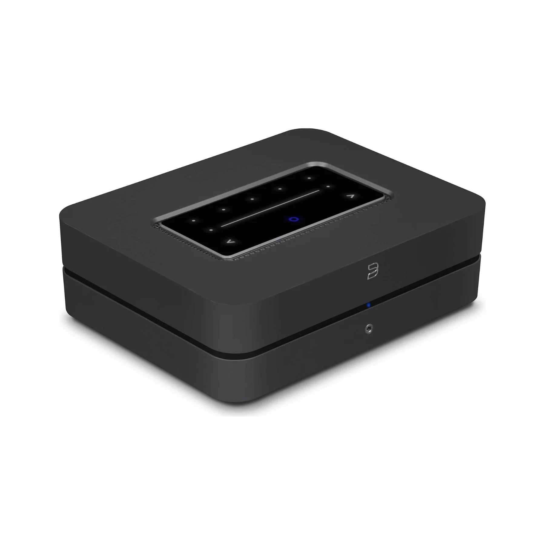 Bluesound POWERNODE Streaming music player with built-in stereo amplifier, Wi-Fi®, Bluetooth®, and Apple AirPlay® 2 (Black) - Clearance/ Open Box