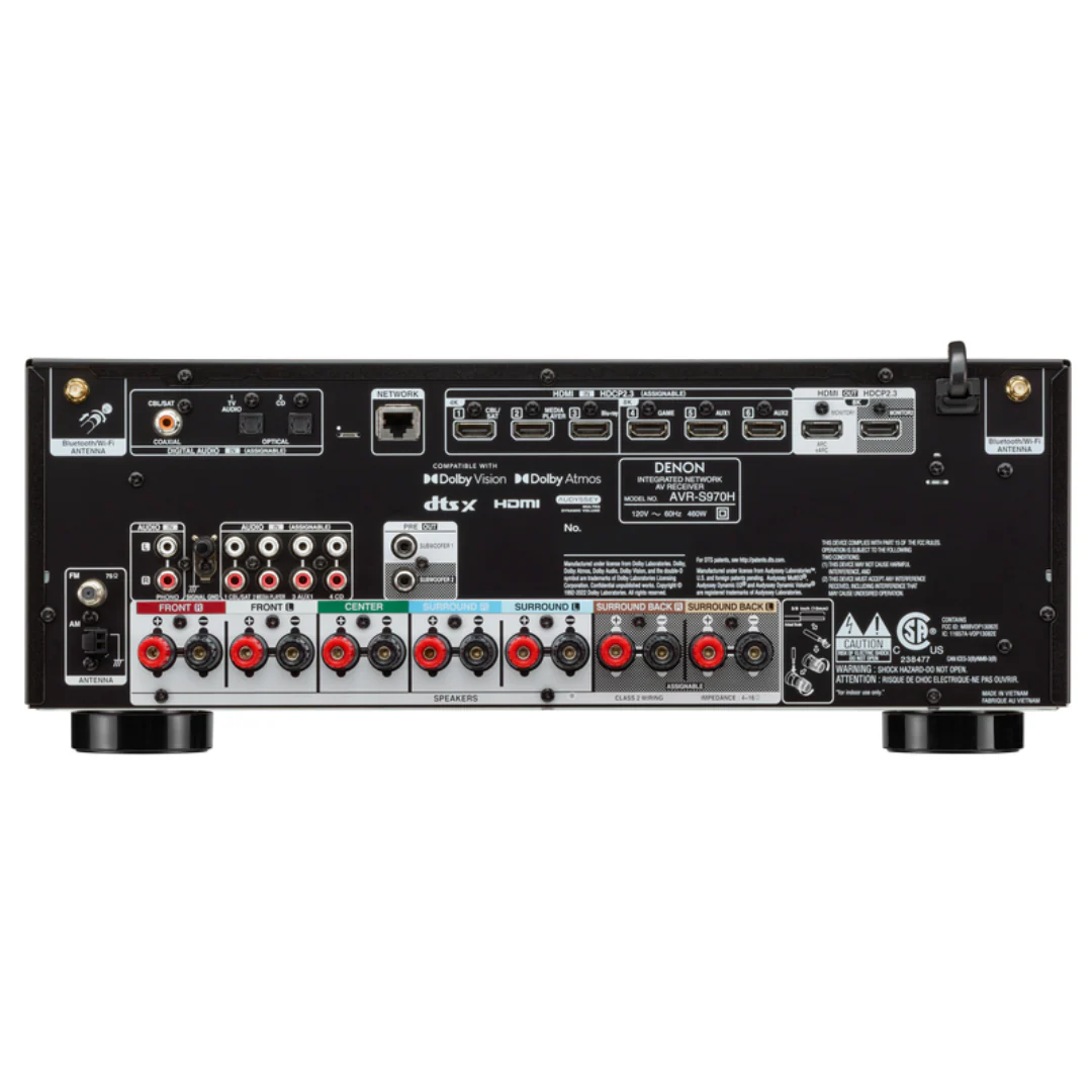 Denon AVR-S970H 7.2 Ch. 8K AV Receiver - Image 3