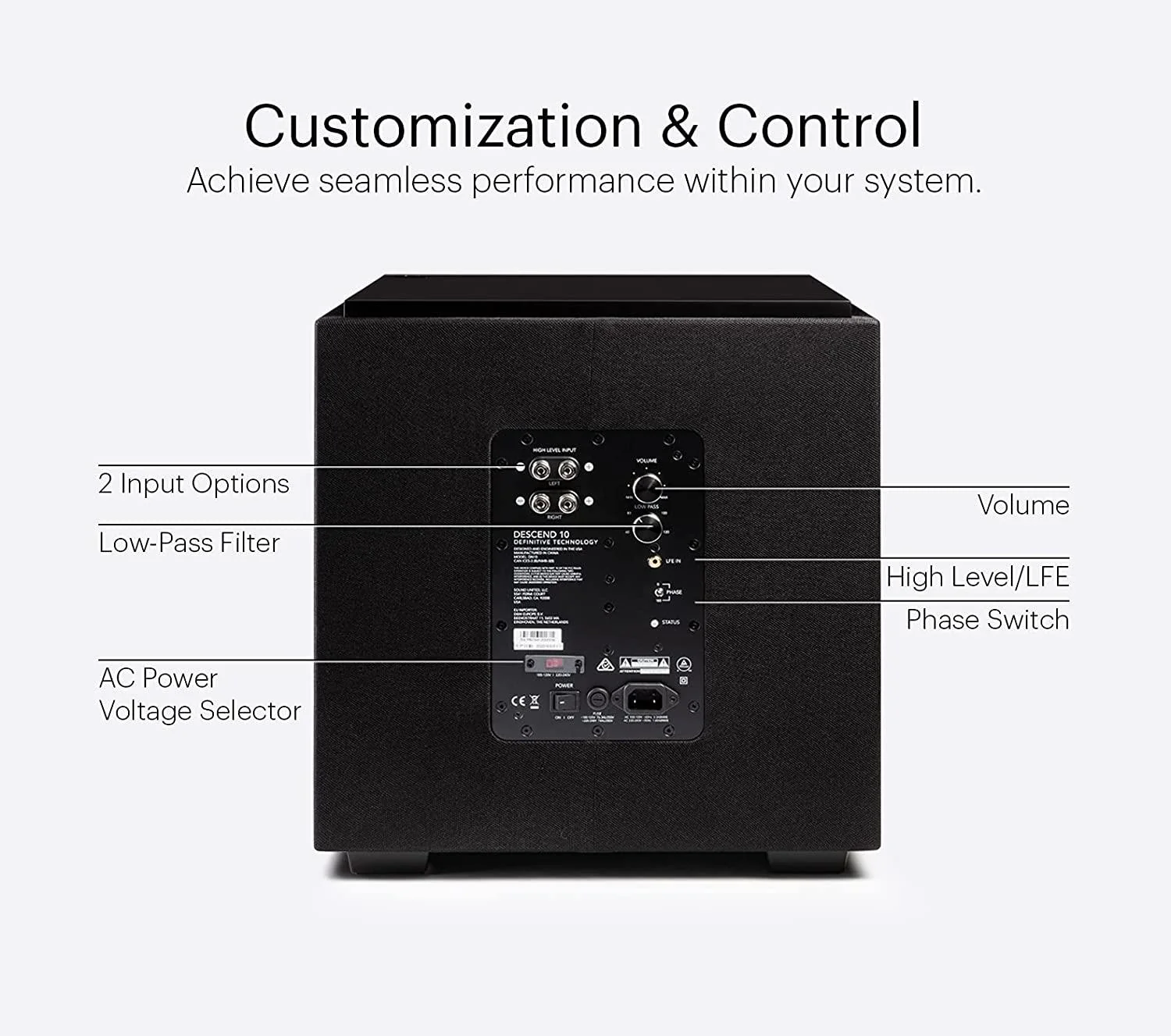 Definitive Technology Descend Series DN10 - 10" Subwoofer - Image 6
