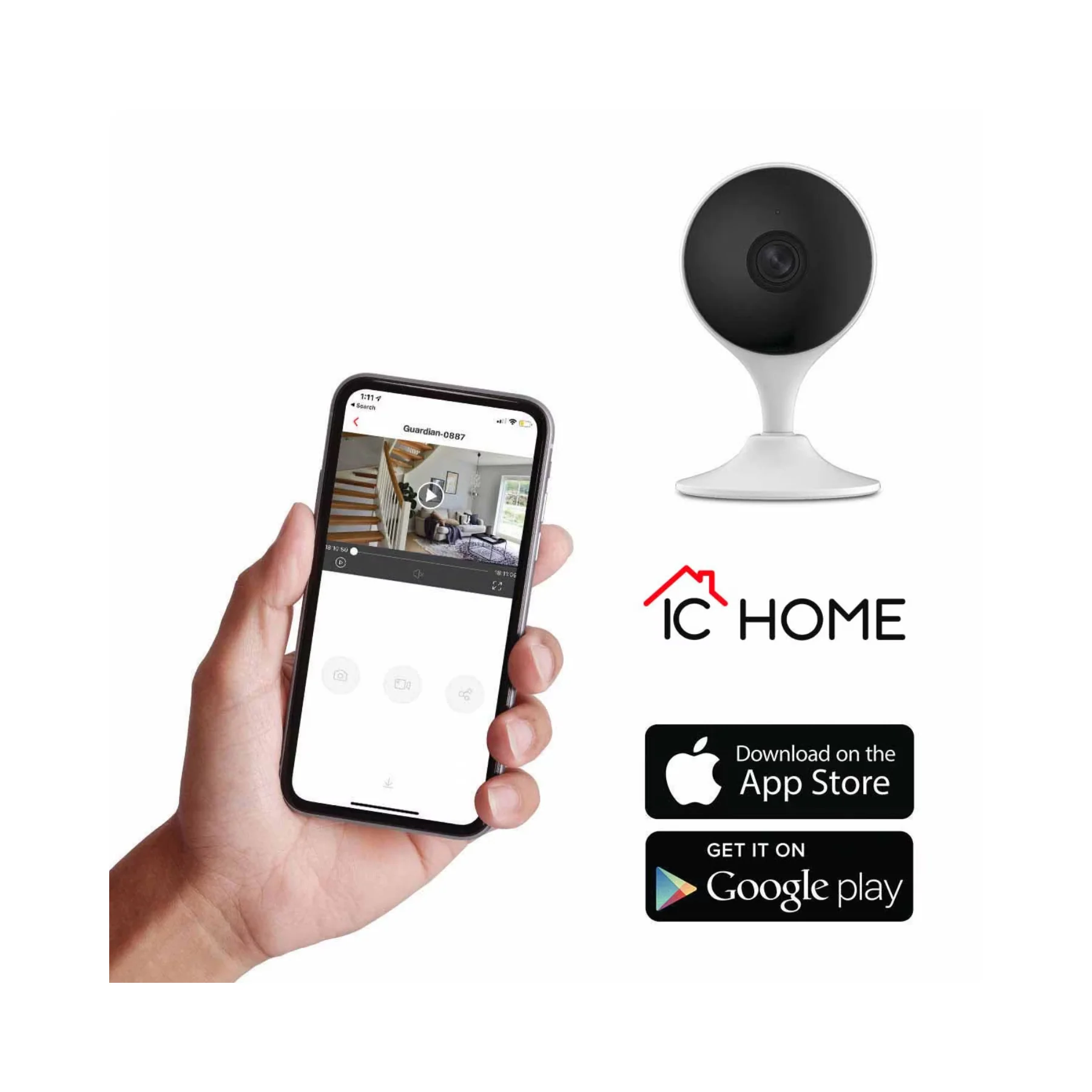 IC Realtime GUARDI Indoor 1080P Mini Wireless Camera with Smart Monitoring - Clearance / Open Box - Image 6