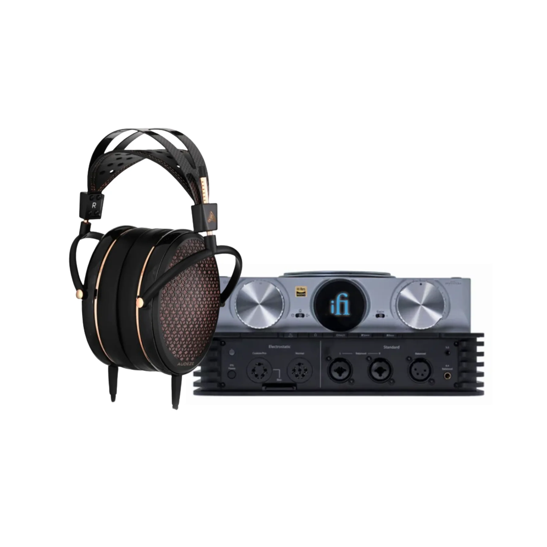 iFi Audio iCAN Phantom Headphone Amplifier & Audeze CRBN² Electrostatic Headphones Bundle