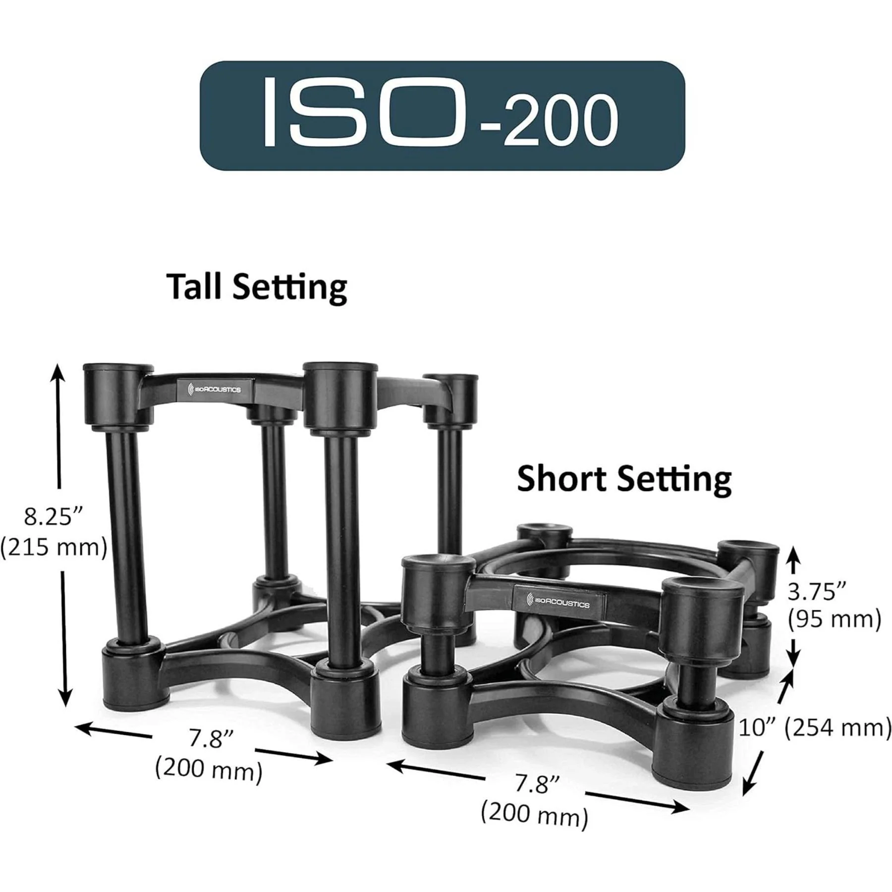 IsoAcoustics ISO-200 Isolation Stands for Large Speakers and Studio Monitors - Image 4