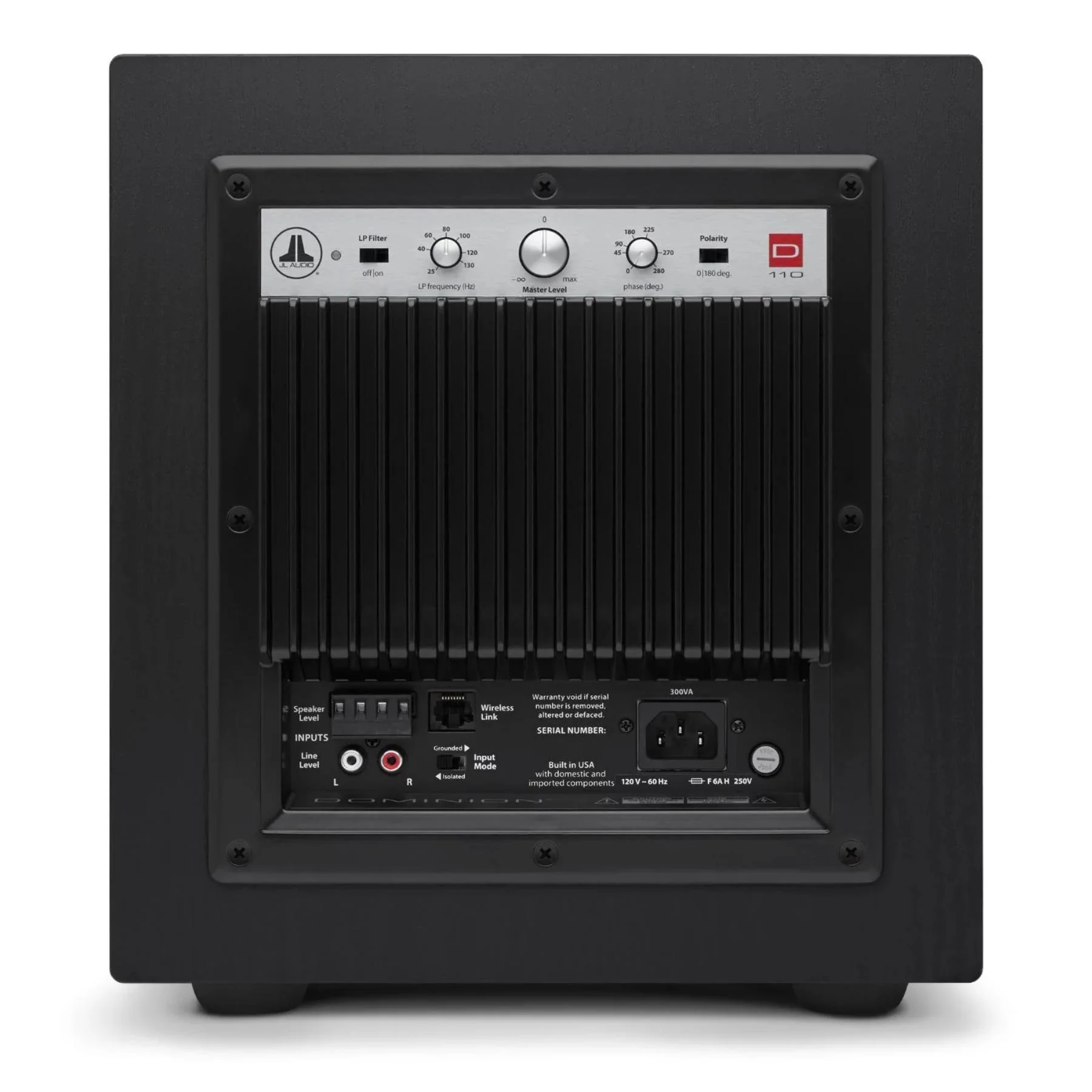JL Audio Dominion d110-ASH 10" Powered Subwoofer - Black Ash - Image 7