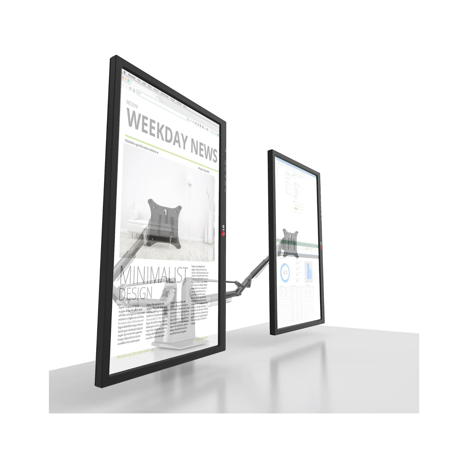 Kanto DMS2000 Dual Arm Desktop Monitor Mount - Clearance / Open Box - Image 12