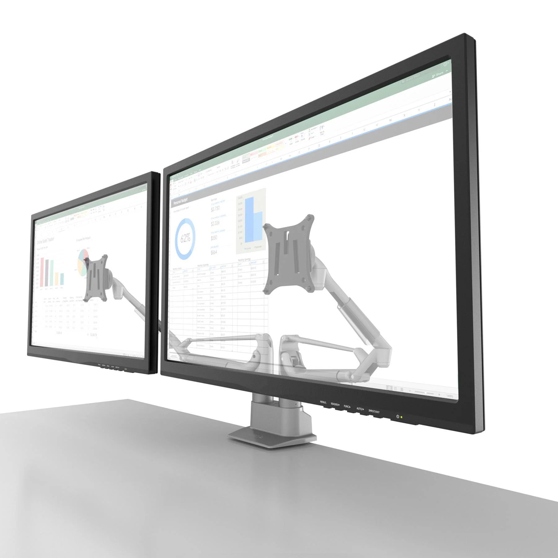 Kanto DMS2000 Dual Arm Desktop Monitor Mount - Image 11