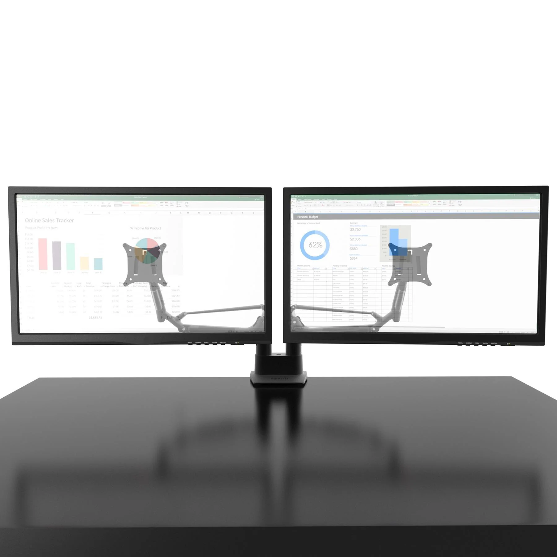 Kanto DMS2000 Dual Arm Desktop Monitor Mount - Image 14