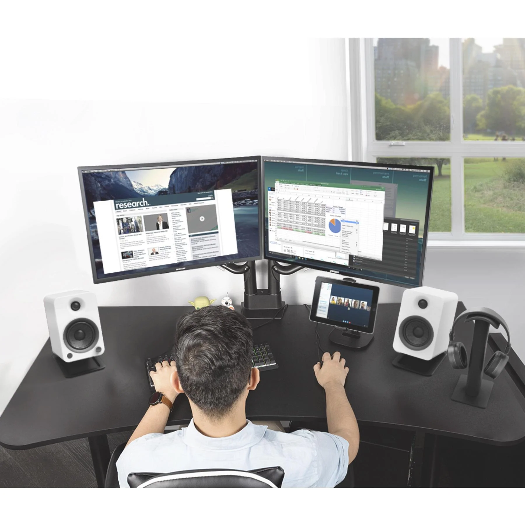 Kanto DMS2000 Dual Arm Desktop Monitor Mount - Image 15