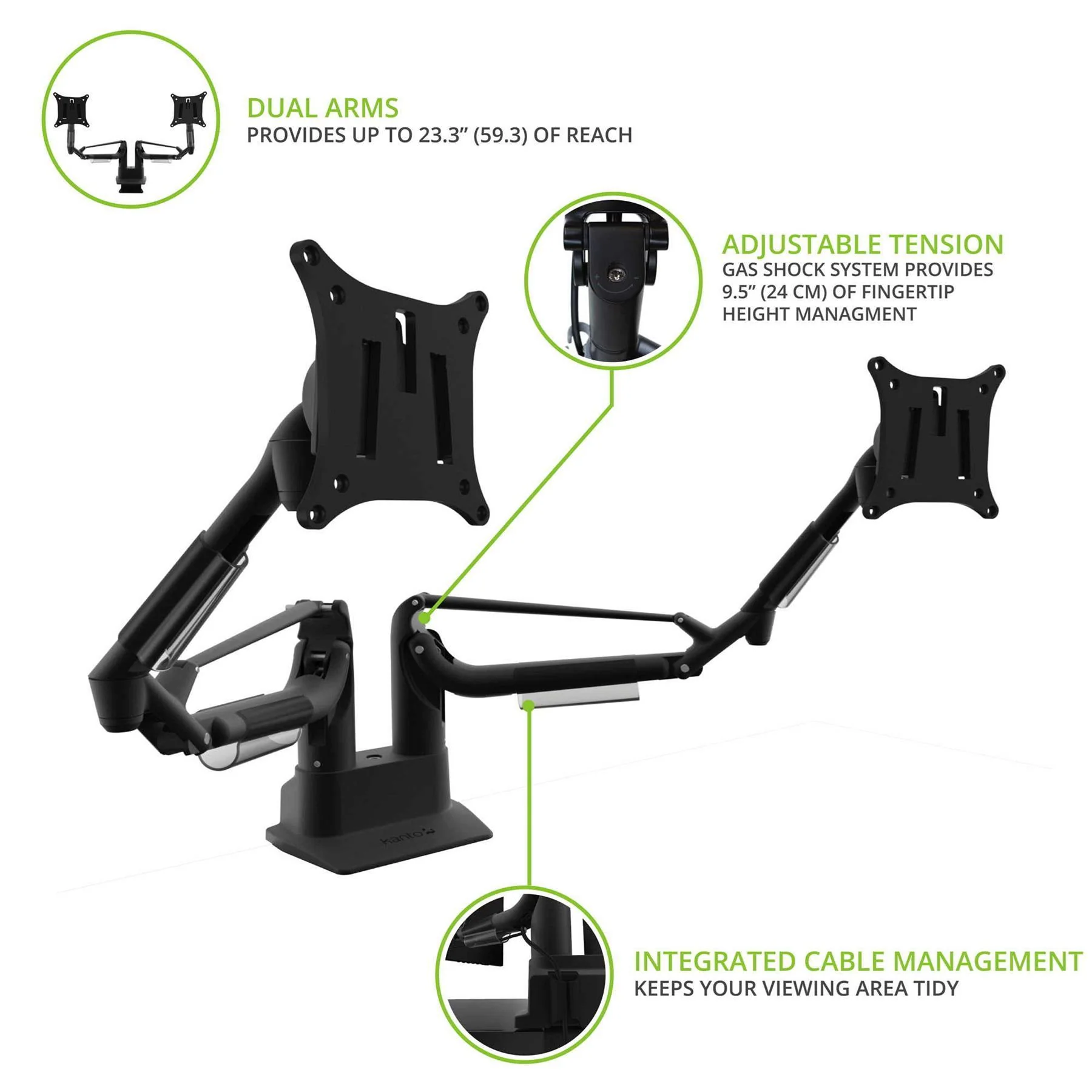 Kanto DMS2000 Dual Arm Desktop Monitor Mount - Image 16