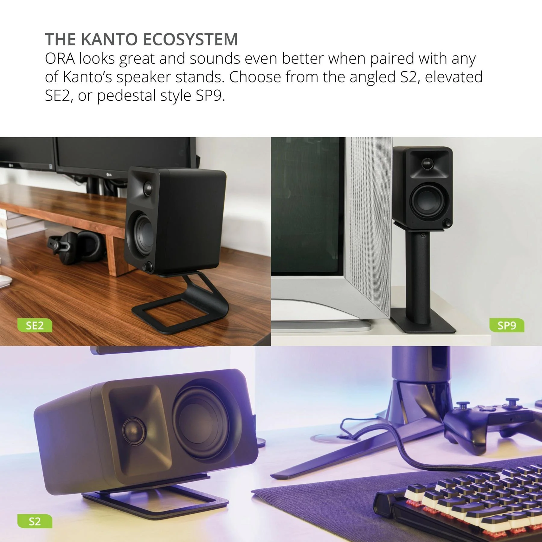 Kanto ORA Reference Desktop Speakers - Matte White - Image 10