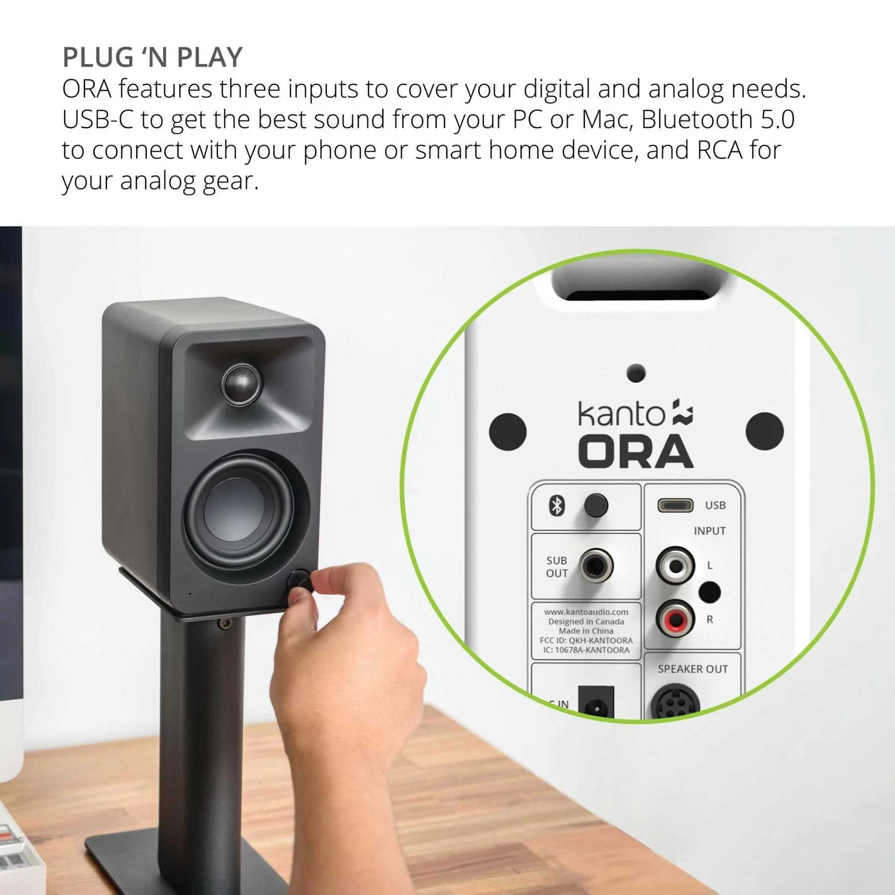 Kanto ORA Reference Desktop Speakers - Matte White - Image 8
