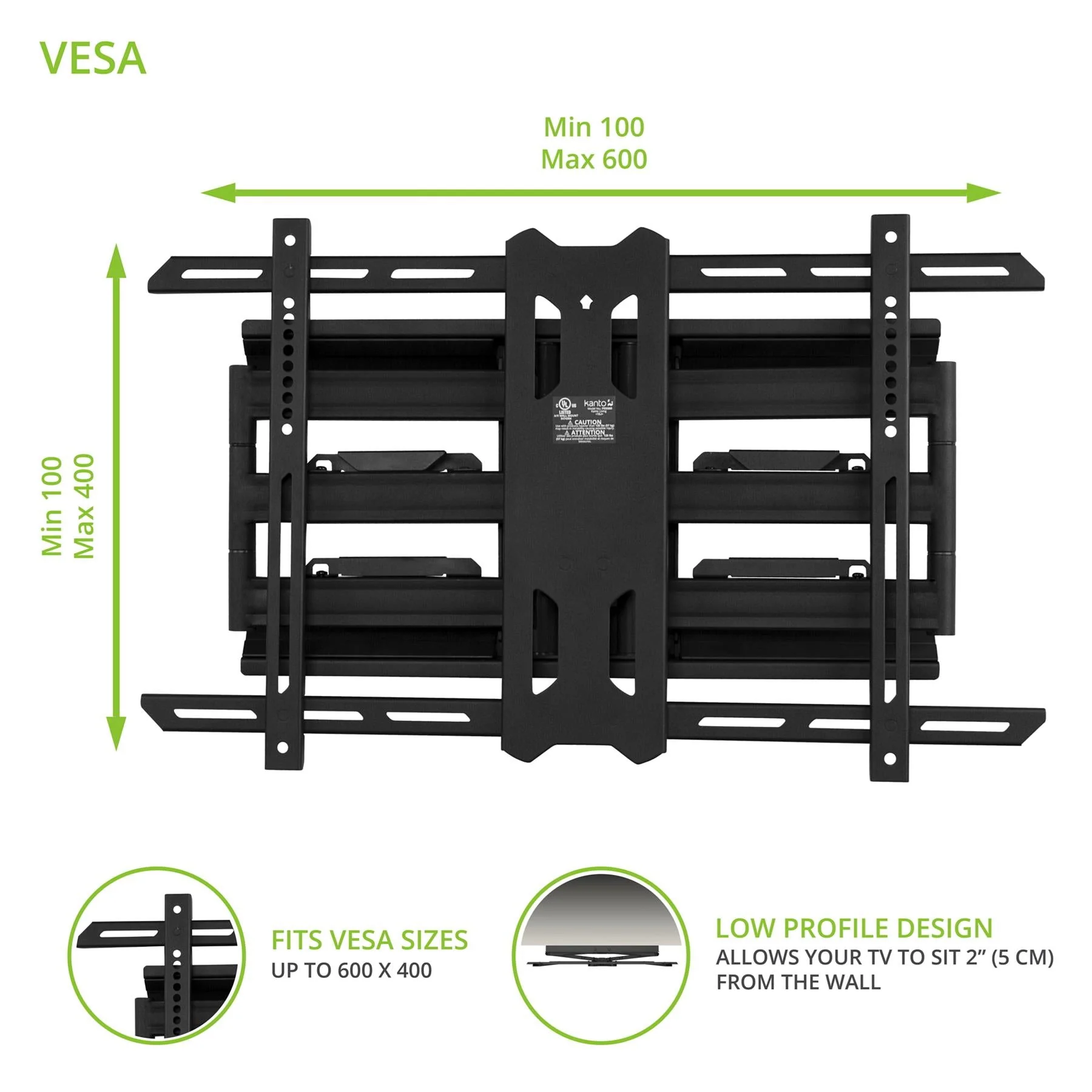 Kanto PDX650 Full Motion TV Mount - Image 4