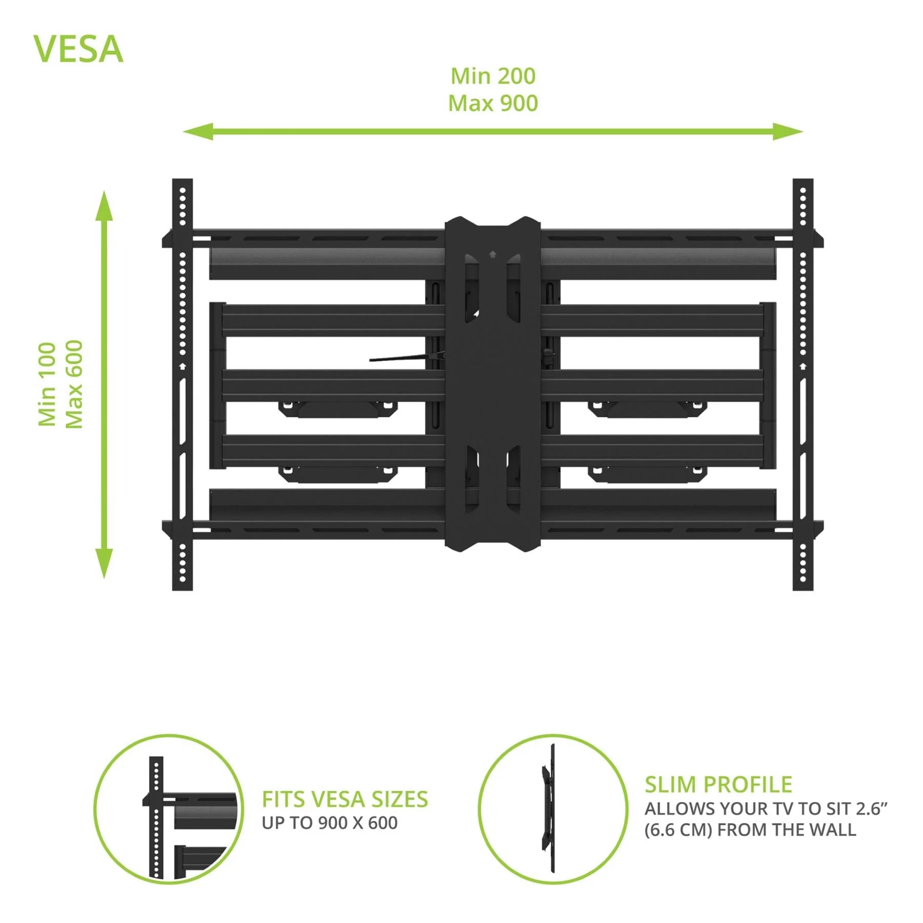 Kanto PMX800 Pro Full Motion TV Mount for Large Screens - Image 2