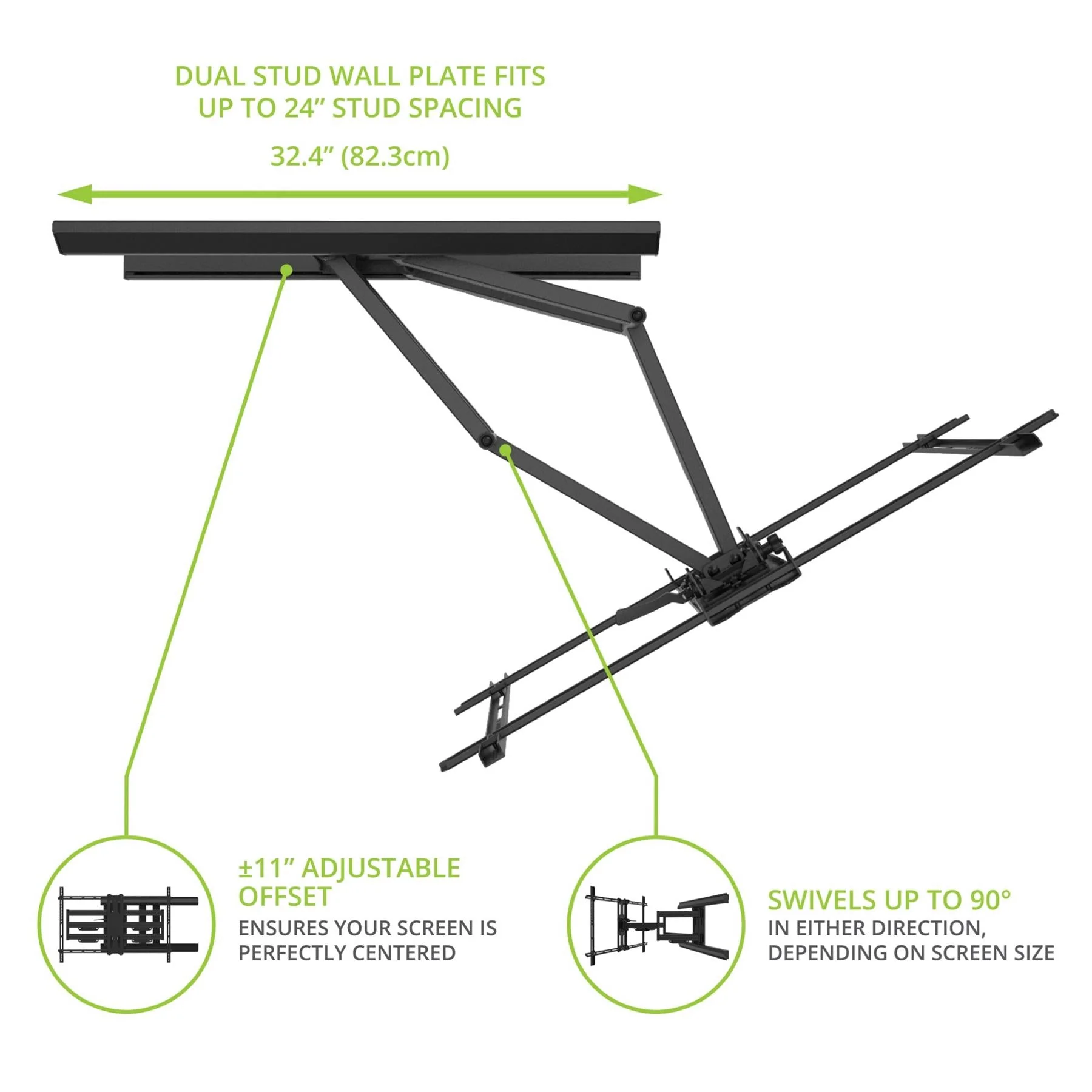 Kanto PMX800 Pro Full Motion TV Mount for Large Screens - Image 5