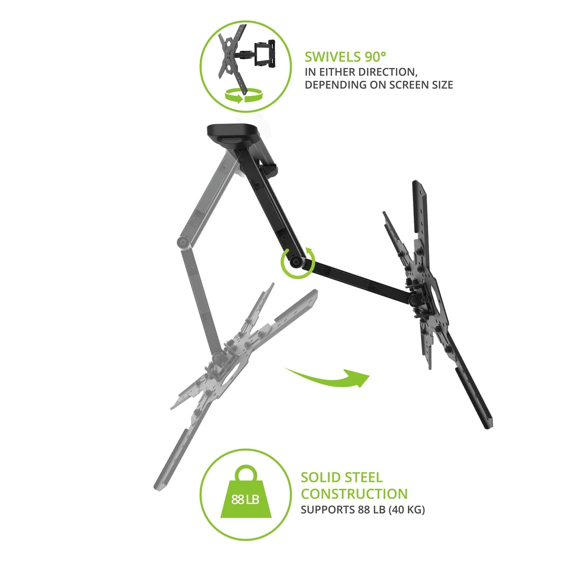 Kanto PS300 Single‑Stud Full Motion TV Mount - Image 10