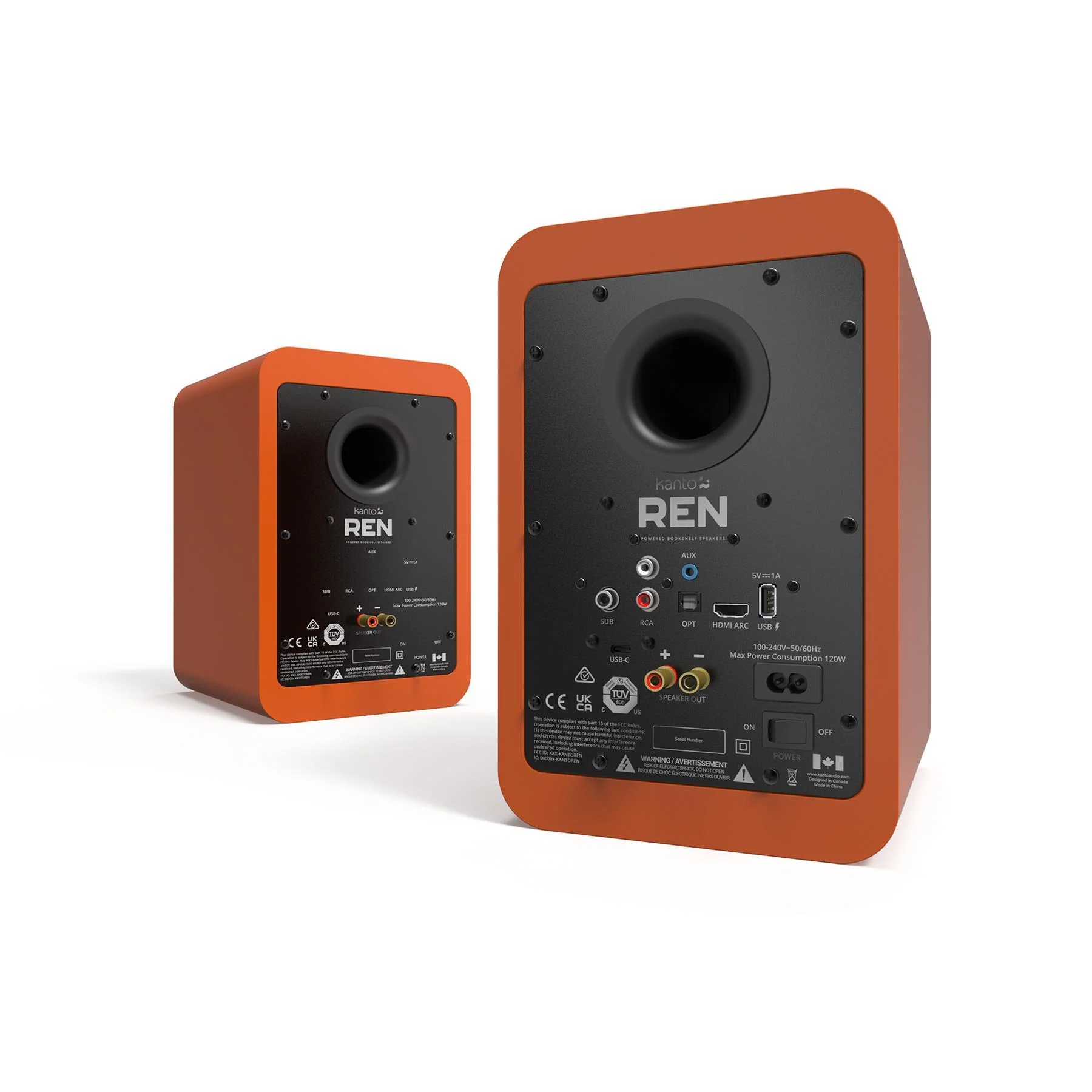 Kanto REN Powered Speakers with HDMI ARC, USB-C and Bluetooth 5.3 - Clearance / Open Box - Image 7
