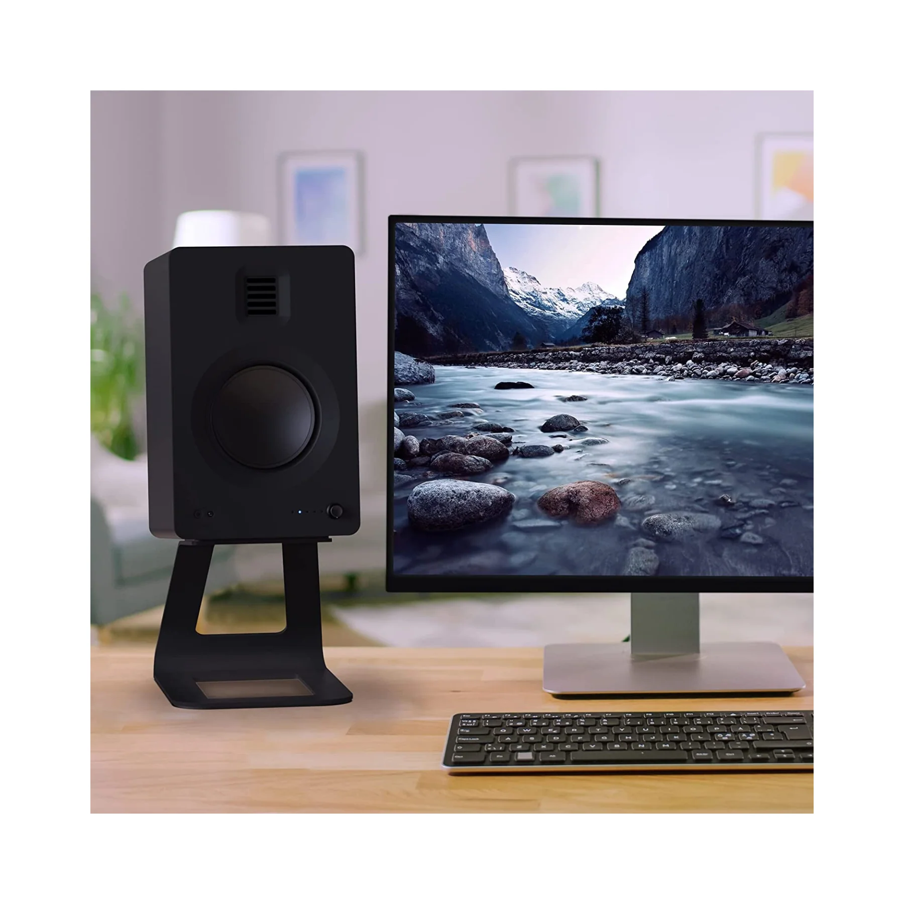 Kanto SE6 Elevated Desktop Speaker Stands for Large Speakers - Universal Compatibility - Supports up to 22 lb - Clearance / Open Box - Image 9