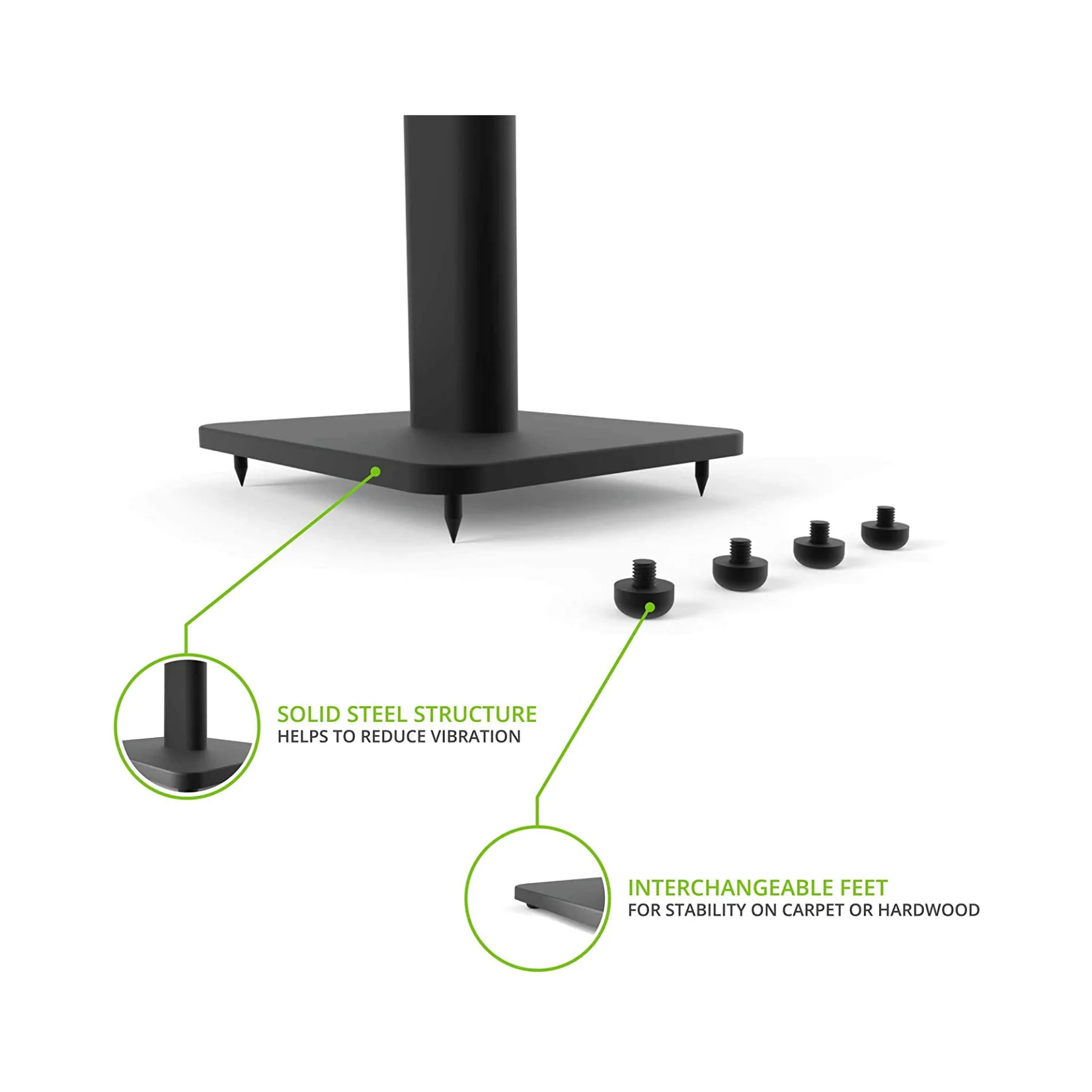 Kanto SP32PL - 32" Speaker Floor Stands - Clearance / Open Box - Image 3