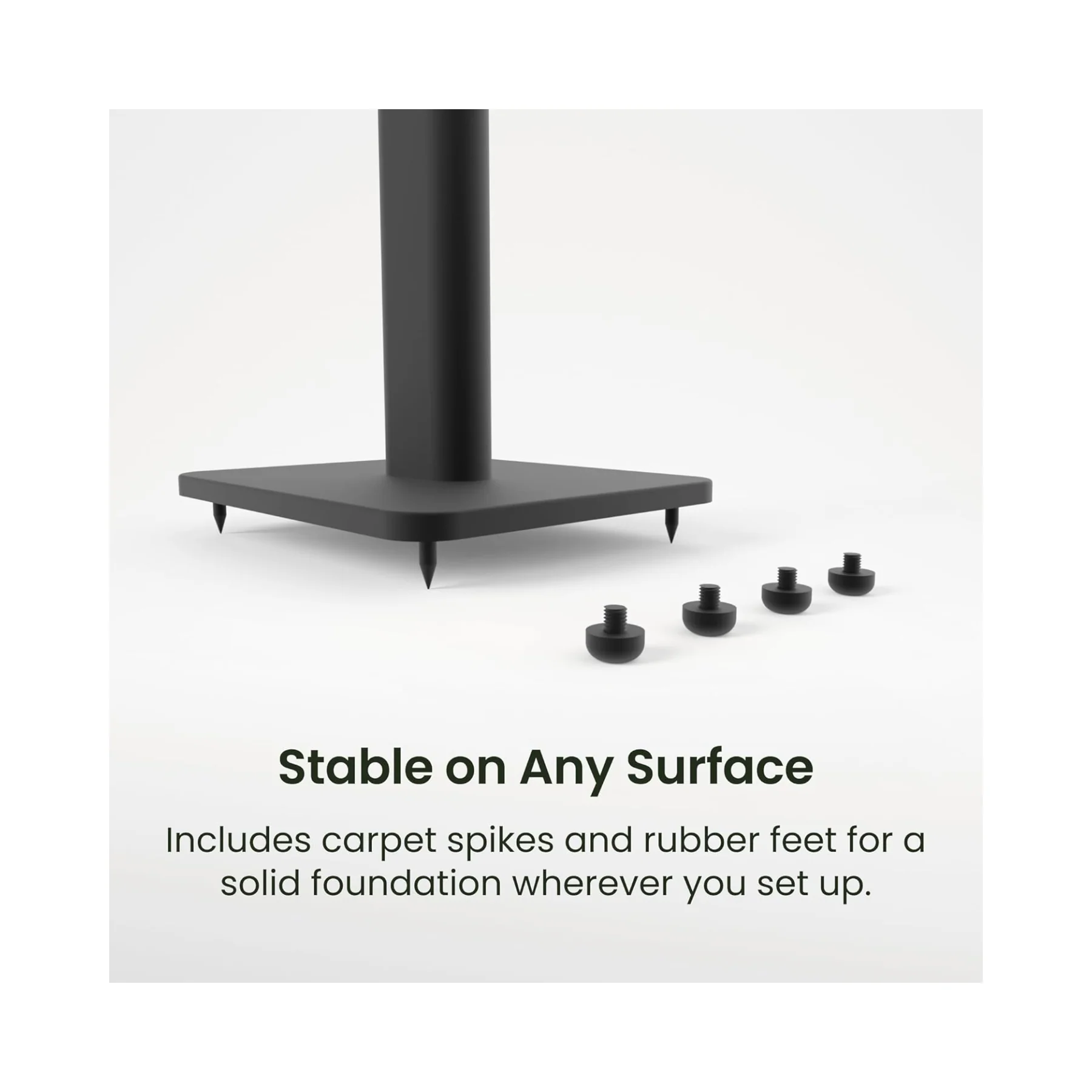 Kanto SPH Height Adjustable Floor Speaker Stands for Bookshelf Speakers Up To 30 lbs - Clearance / Open Box - Image 5