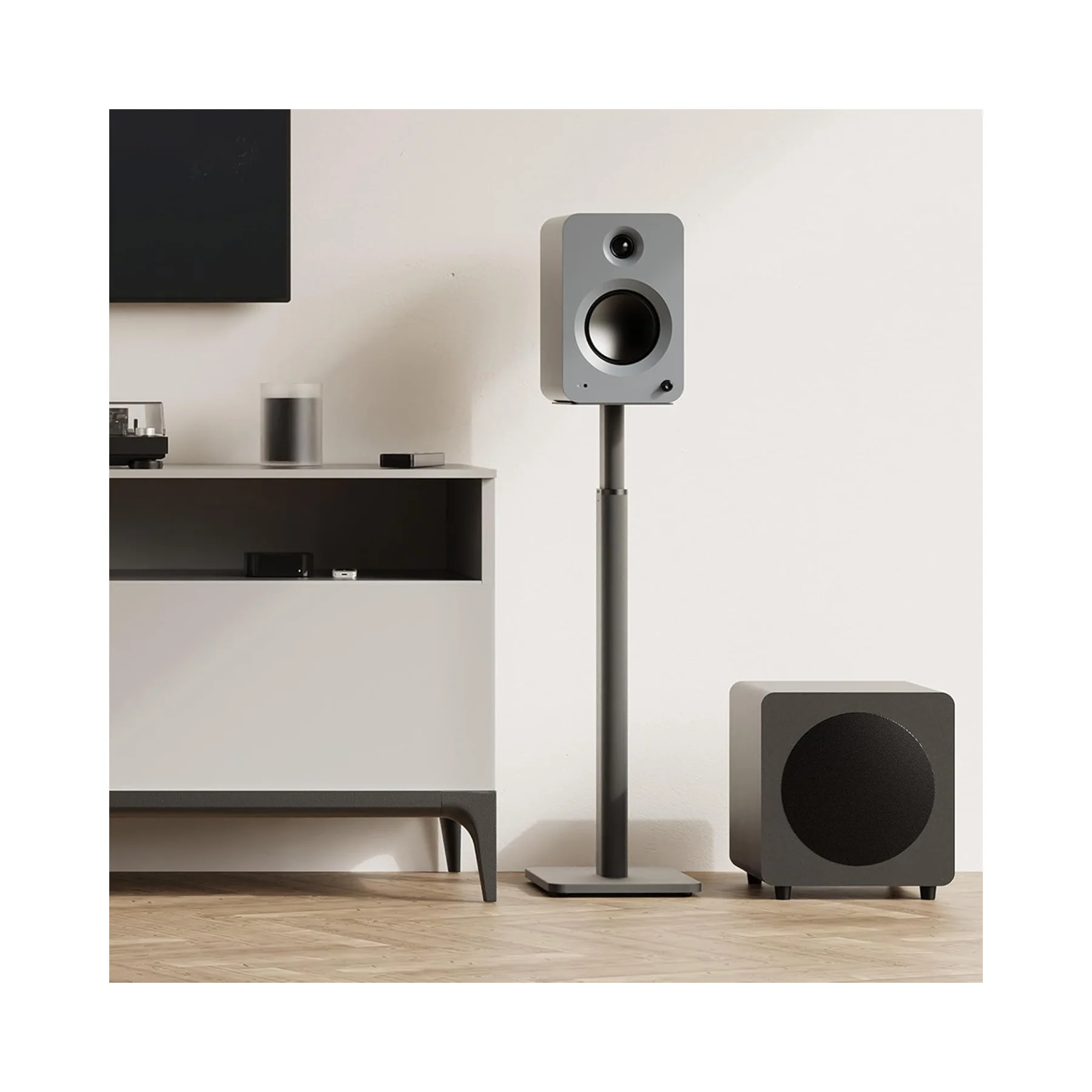 Kanto SPH Height Adjustable Floor Speaker Stands for Bookshelf Speakers Up To 30 lbs - Clearance / Open Box - Image 6