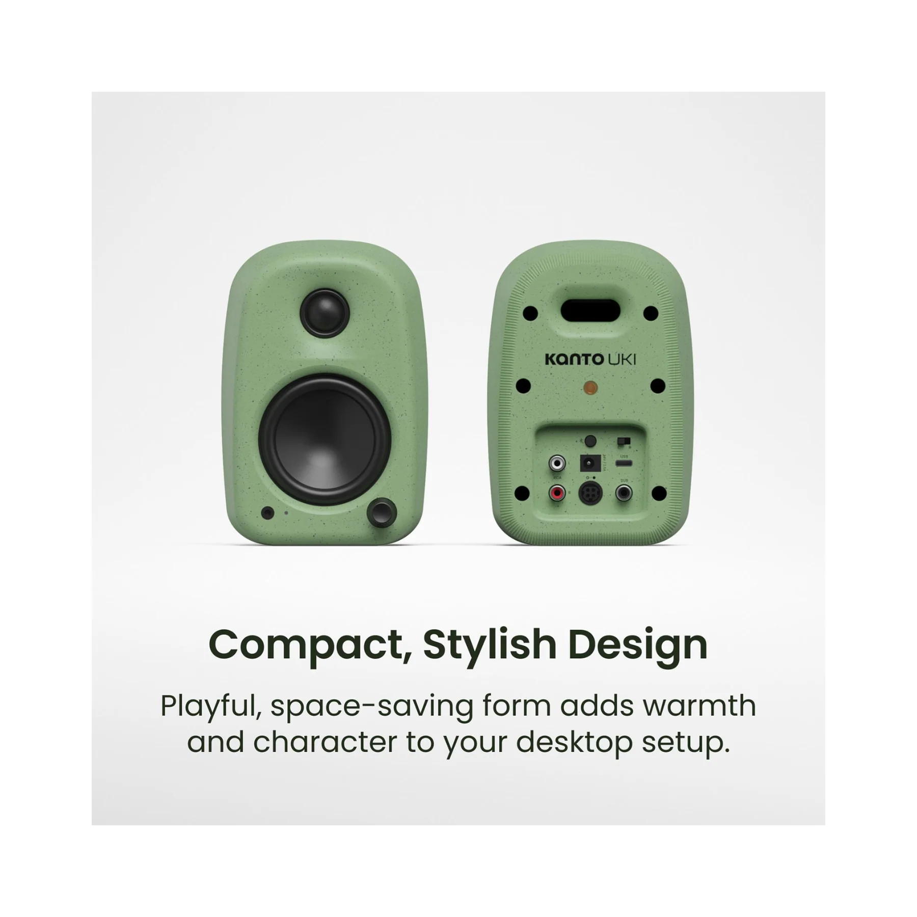Kanto Uki Desktop Speakers (Sage) - Clearance / Open Box - Image 3