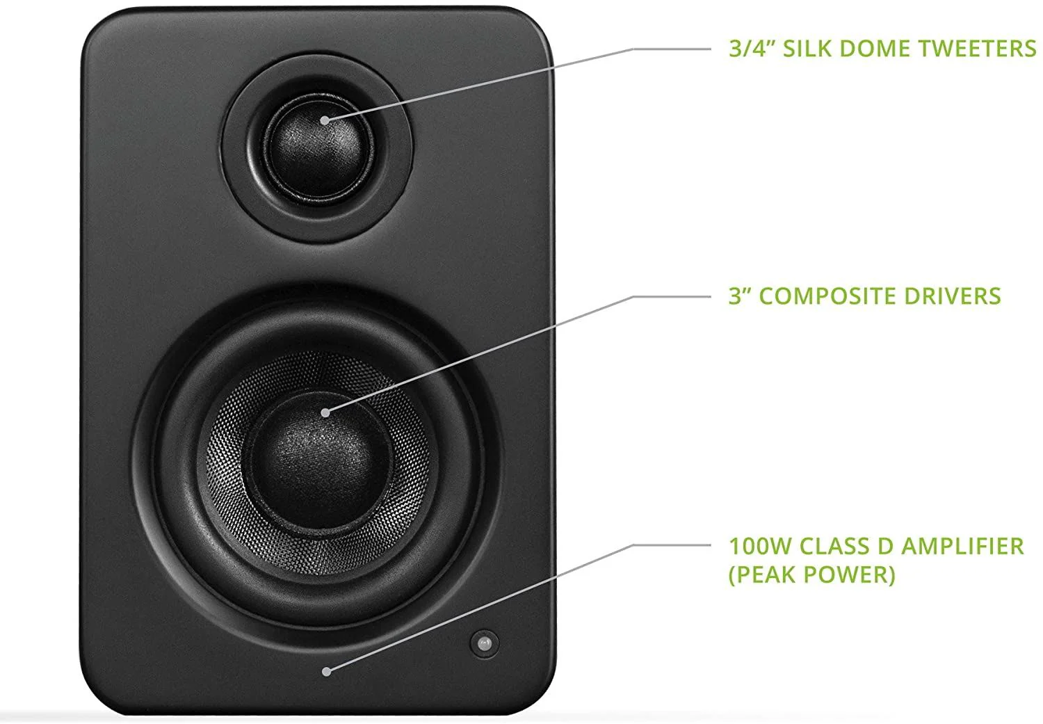 Kanto YU2 Powered Desktop Speakers for Gaming and Home Office with Built-In DAC - Clearance / Open Box - Image 7