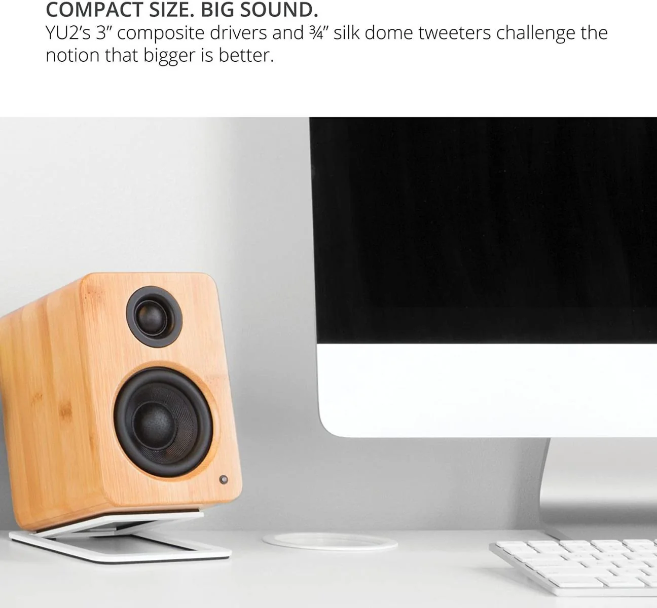 Kanto YU2 Powered Desktop Speakers for Gaming and Home Office with Built-In DAC - Clearance / Open Box - Image 9
