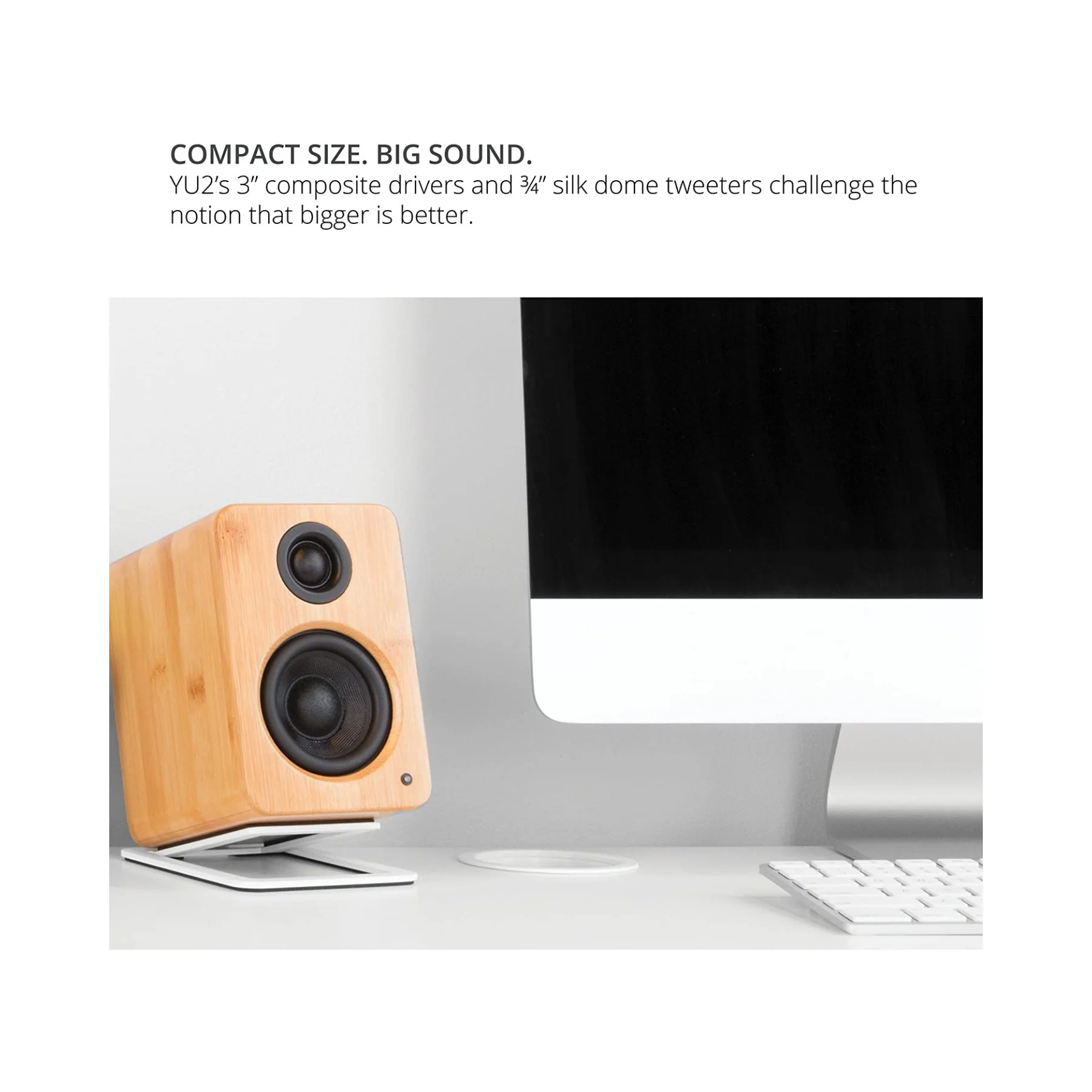 Kanto YU2 Powered Desktop Speakers for Gaming and Home Office with Built-In DAC - Clearance / Open Box - Image 8