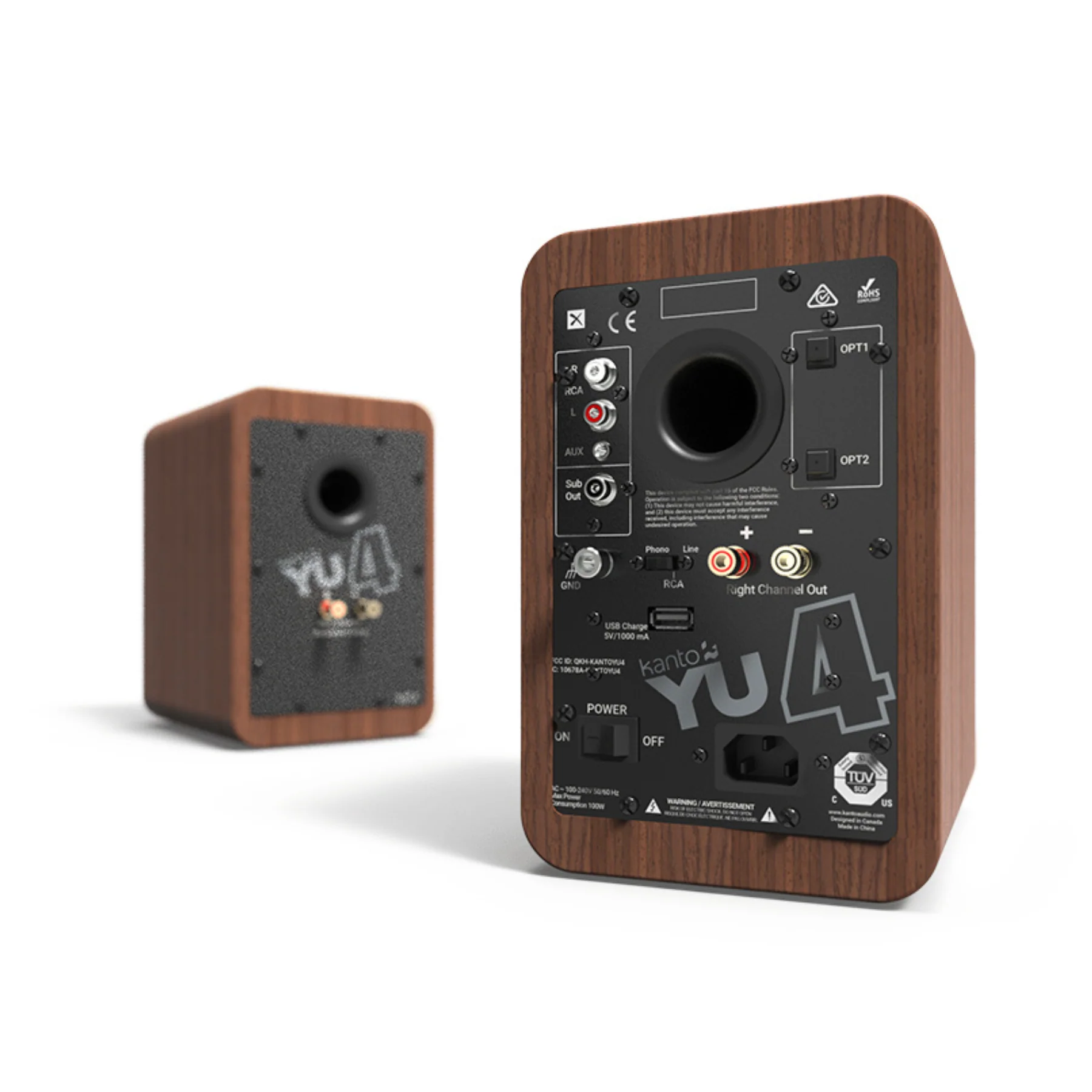 Kanto YU4 Powered Desktop speakers with Bluetooth and Phono Preamp - Clearance / Open Box - Image 14