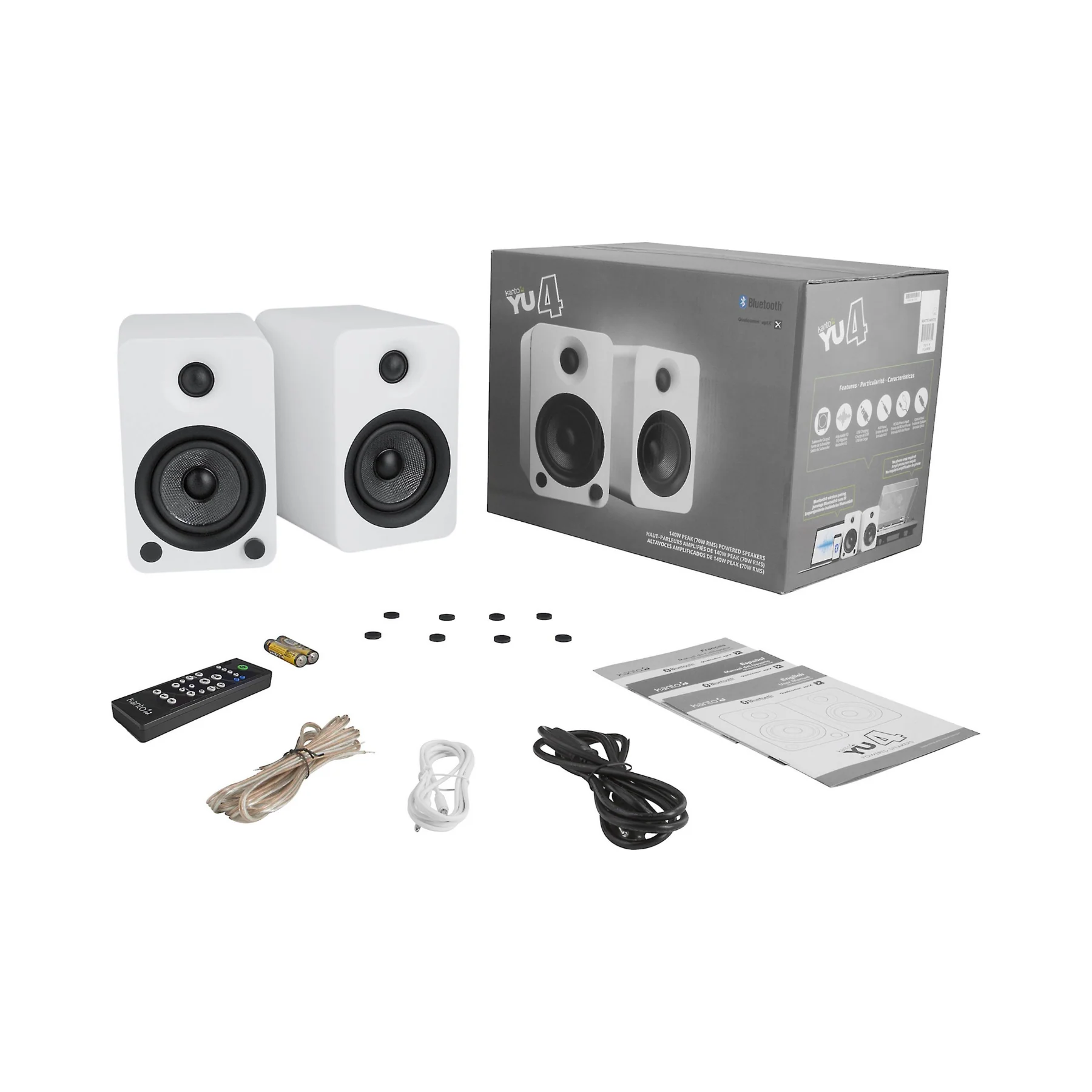 Kanto YU4 Powered Desktop speakers with Bluetooth and Phono Preamp - Clearance / Open Box - Image 7