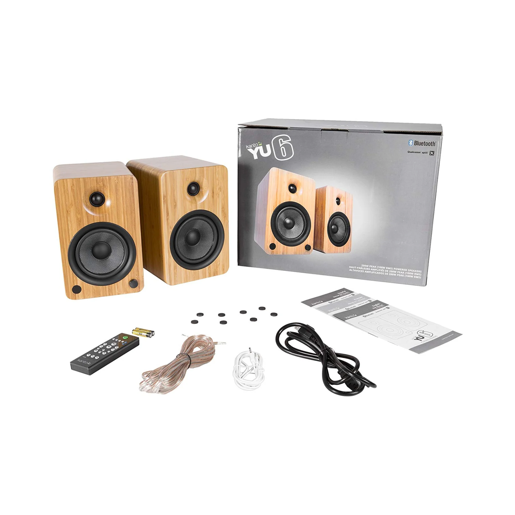 Kanto YU6 Powered Desktop Speakers with Bluetooth and Phono Preamp for Vinyl - Clearance / Open Box - Image 6