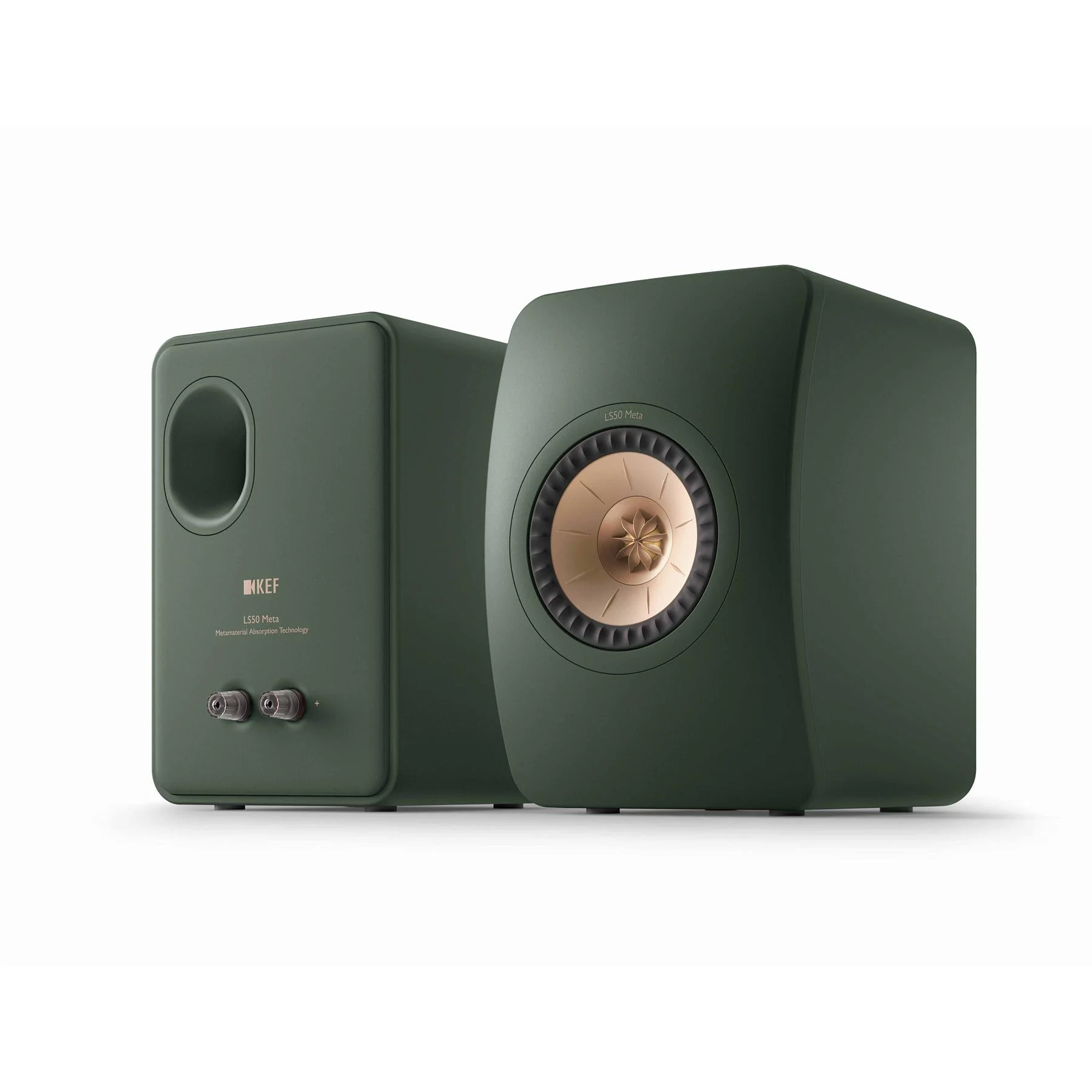 KEF LS50 Wireless II Bookshelf Speakers - Moss Green Pair - Image 2