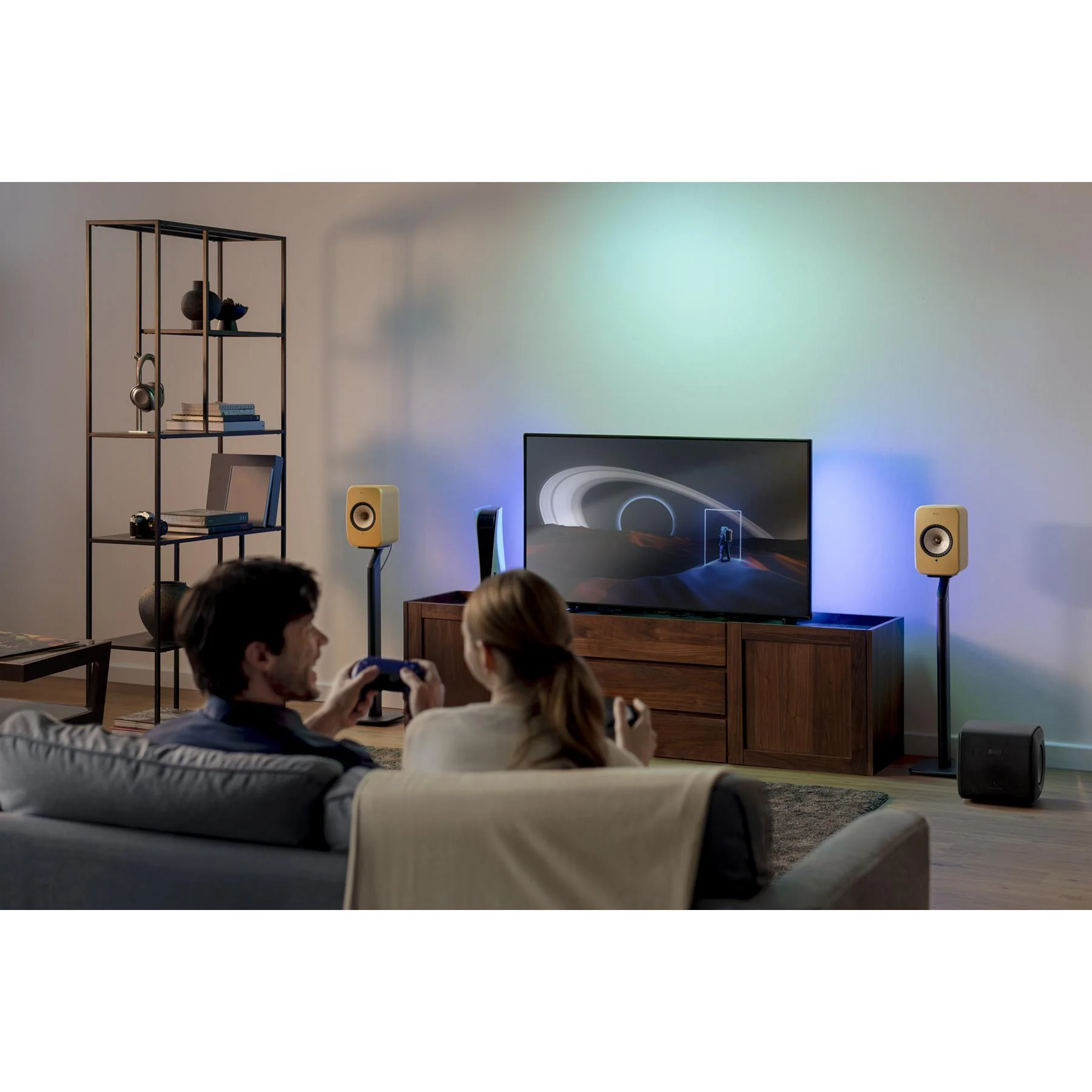 KEF LSX II Wireless HiFi Speakers - Amber Haze - Image 4