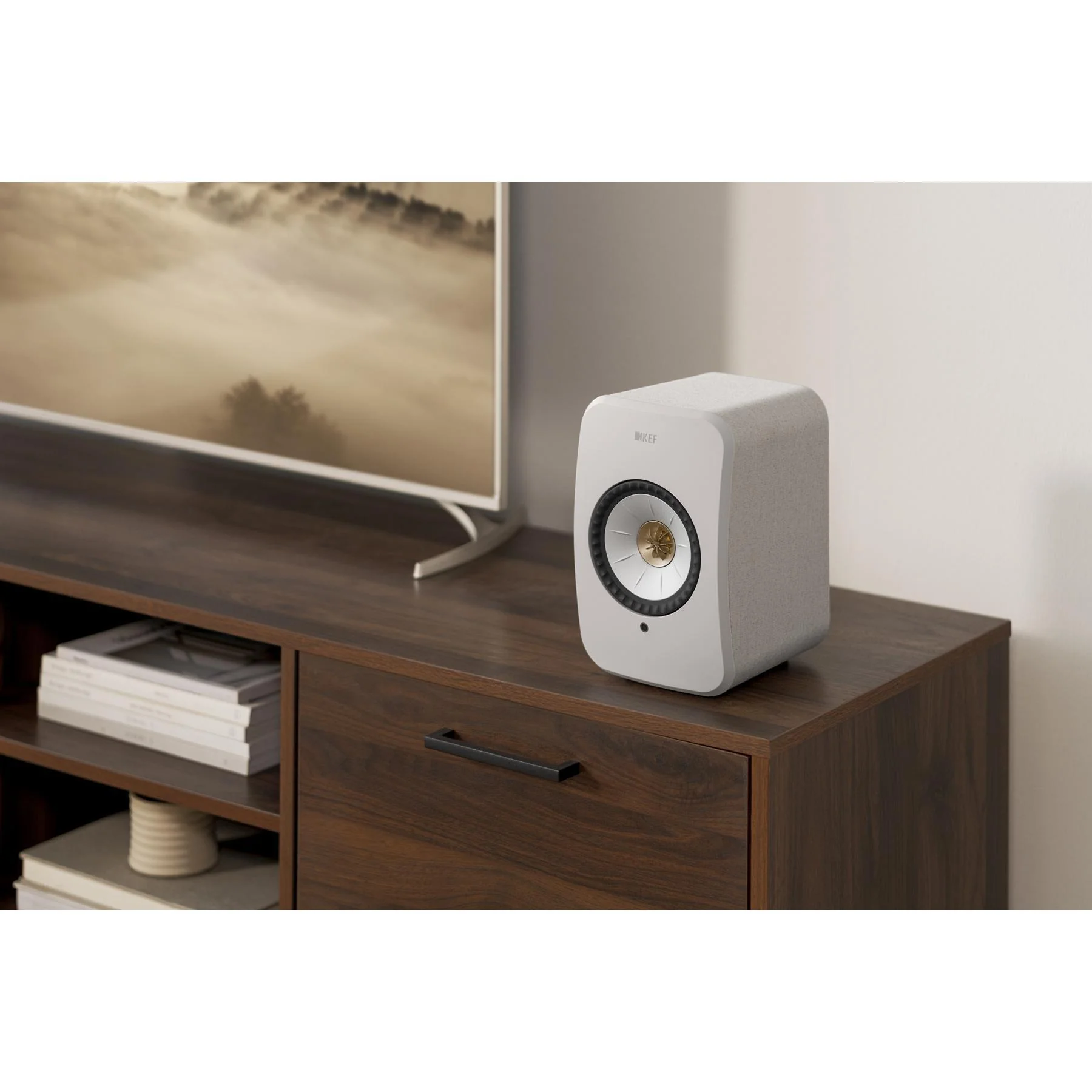 KEF LSX II Wireless HiFi Speakers - Cotton White - Image 2