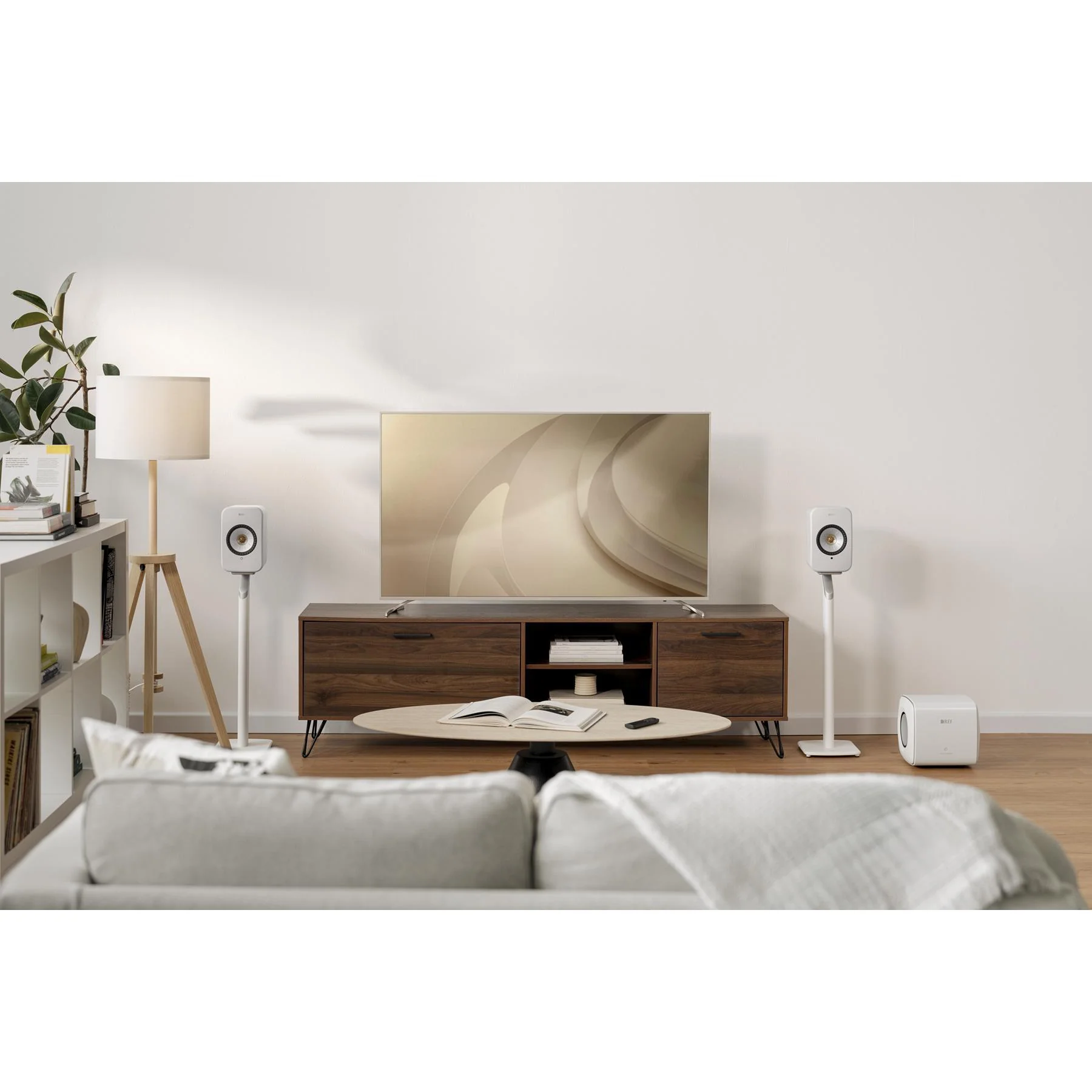 KEF LSX II Wireless HiFi Speakers - Cotton White - Image 5