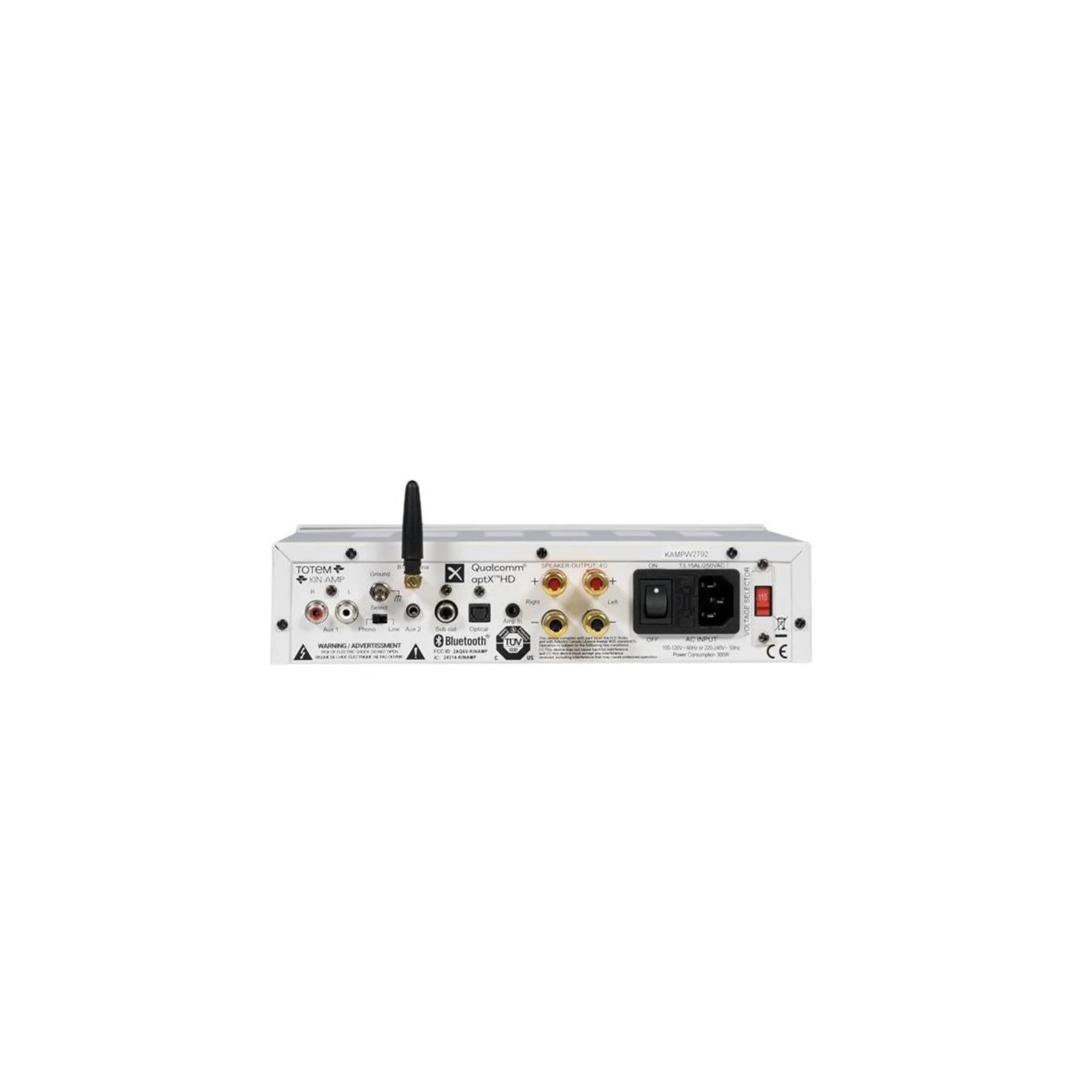 KIN by Totem Amp Bluetooth Stereo Amplifier – White - Image 4