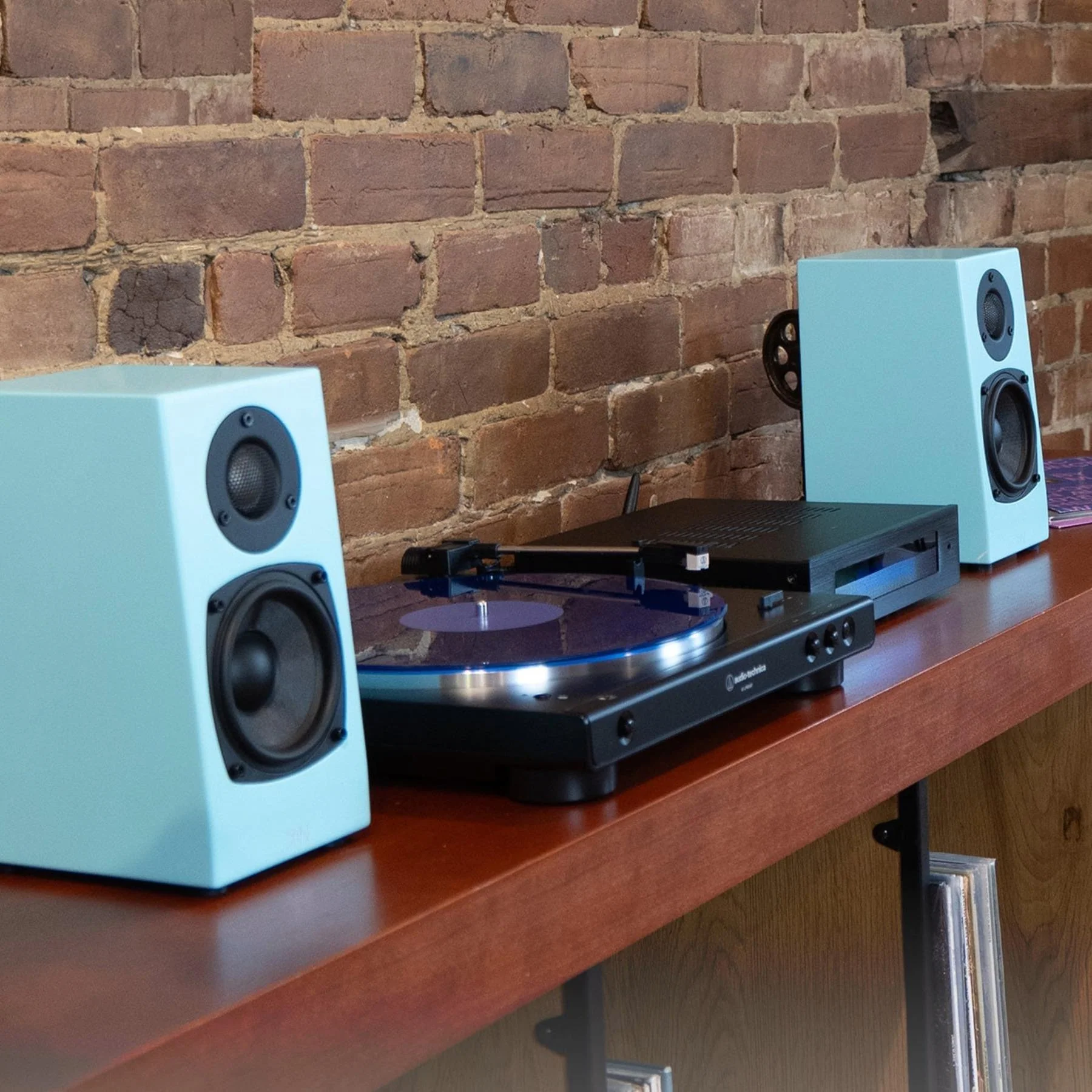 KIN by Totem One Bookshelf Speakers – Satin Blue Pair - Image 6