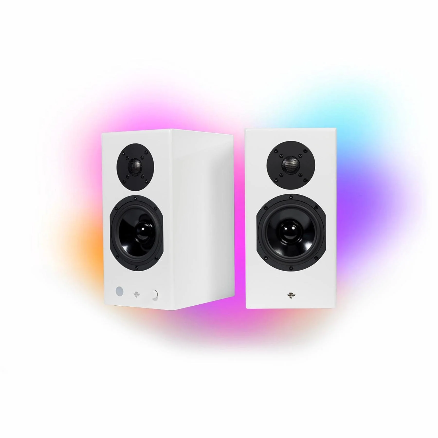 KIN by Totem Play Powered Bookshelf Speakers – Satin White Pair - Image 2