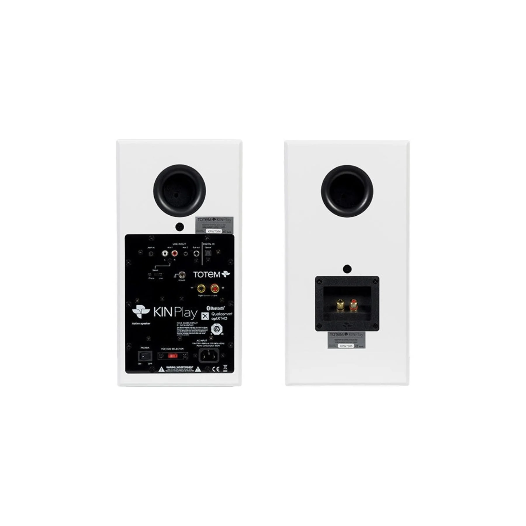 KIN by Totem Play Powered Bookshelf Speakers – Satin White Pair - Image 4