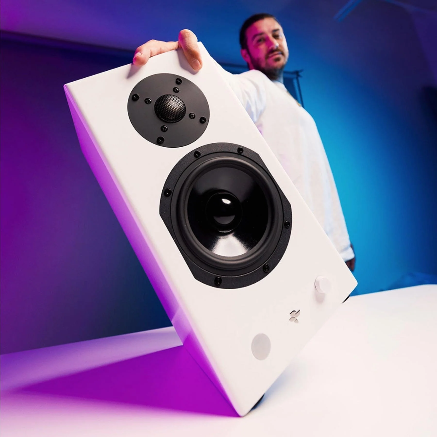 KIN by Totem Play Powered Bookshelf Speakers – Satin White Pair - Image 7