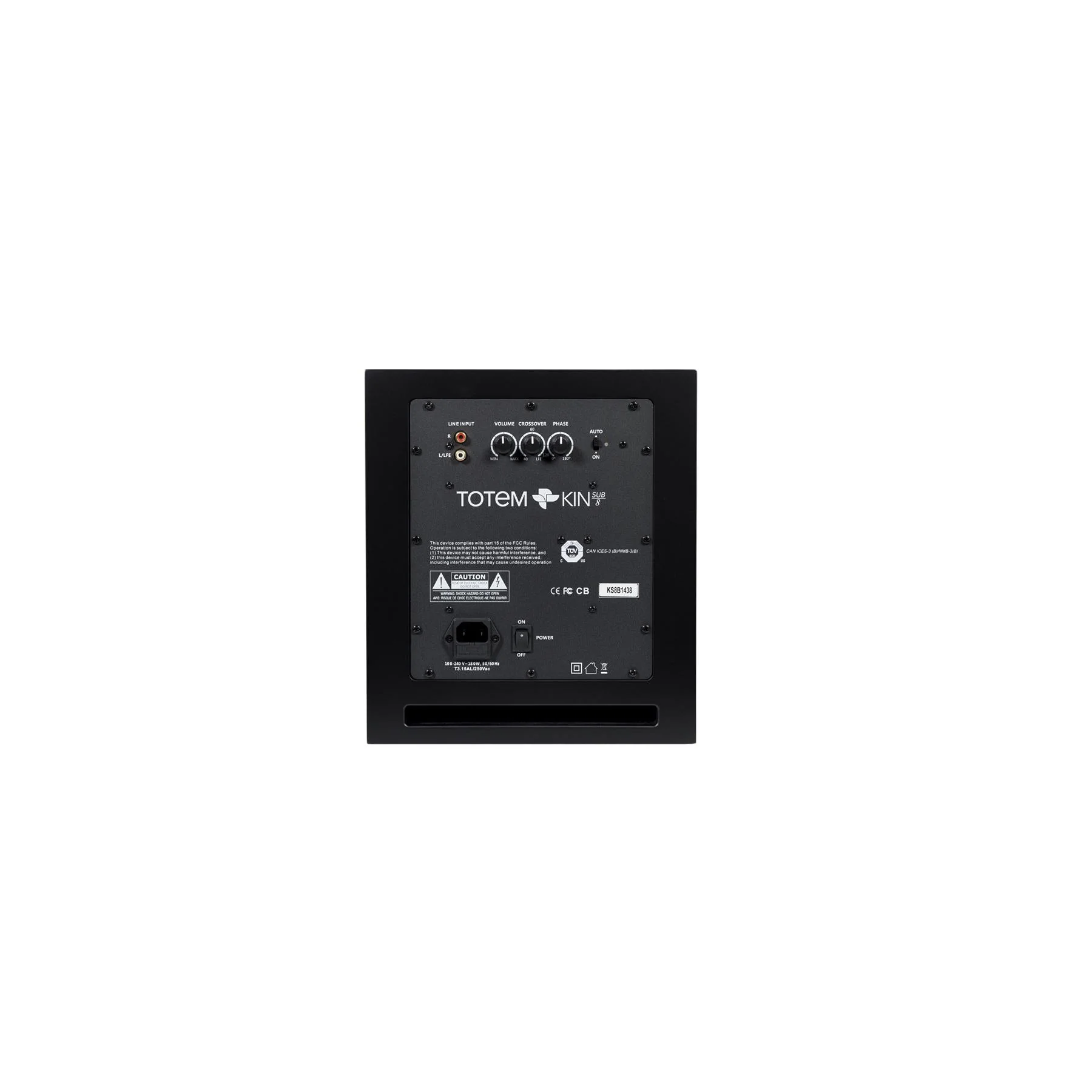 KIN by Totem Sub 8 Powered Subwoofer - Satin Black - Image 5