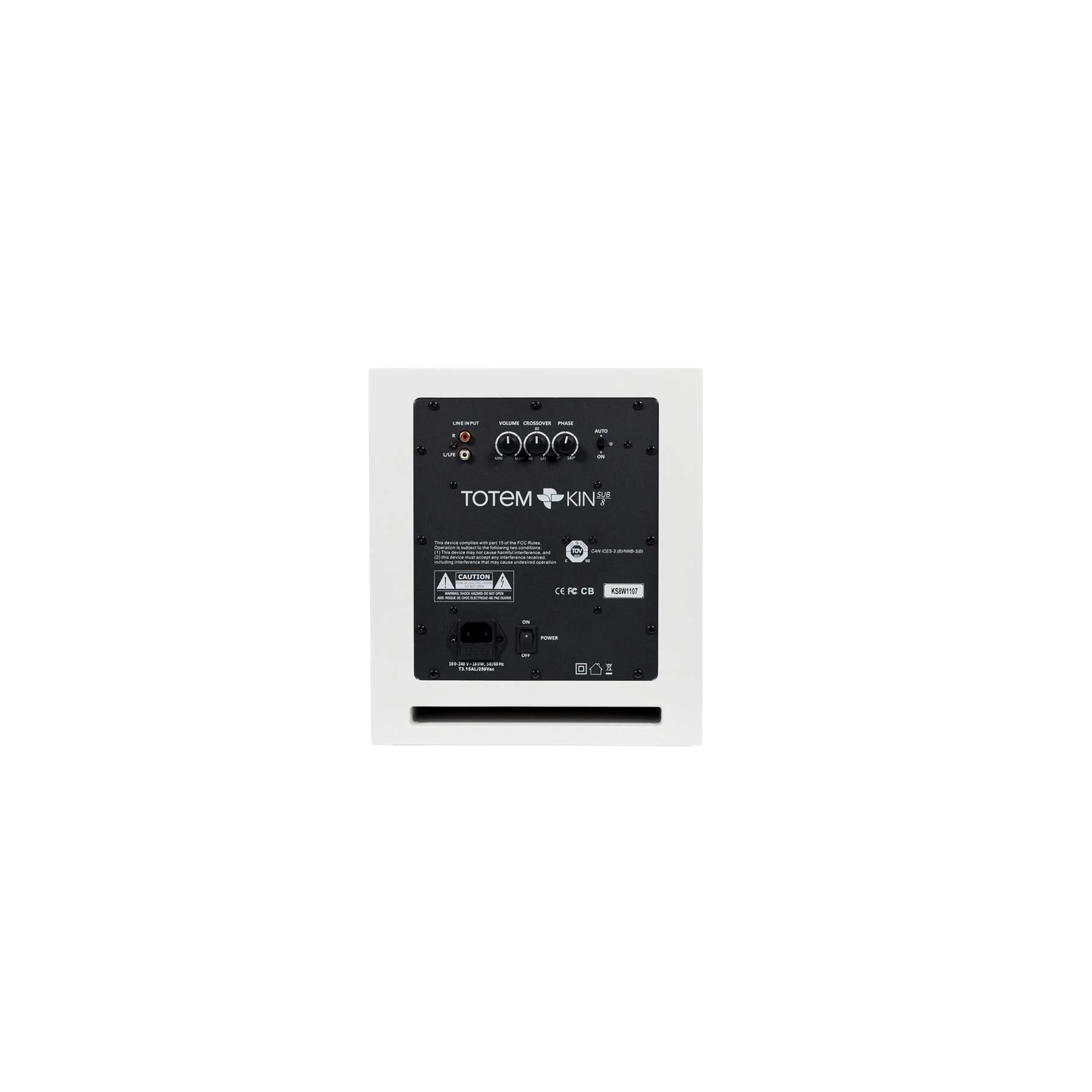 KIN by Totem Sub 8 Powered Subwoofer - Satin White - Image 5