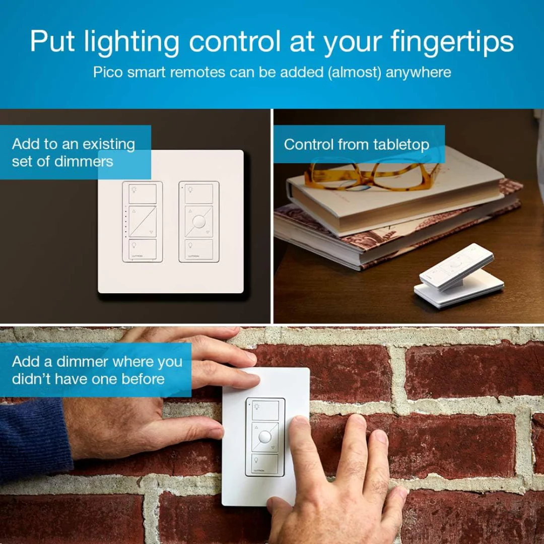 Lutron Caseta Smart Lighting Dimmer Switch and Remote Kit | P-PKG1W-WH | White - Image 4