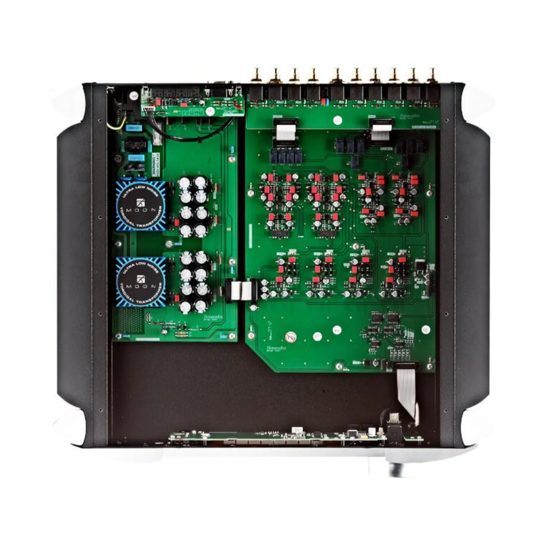 MOON 740P Stereo Preamplifier in Two Tone - Black/Silver - Image 3