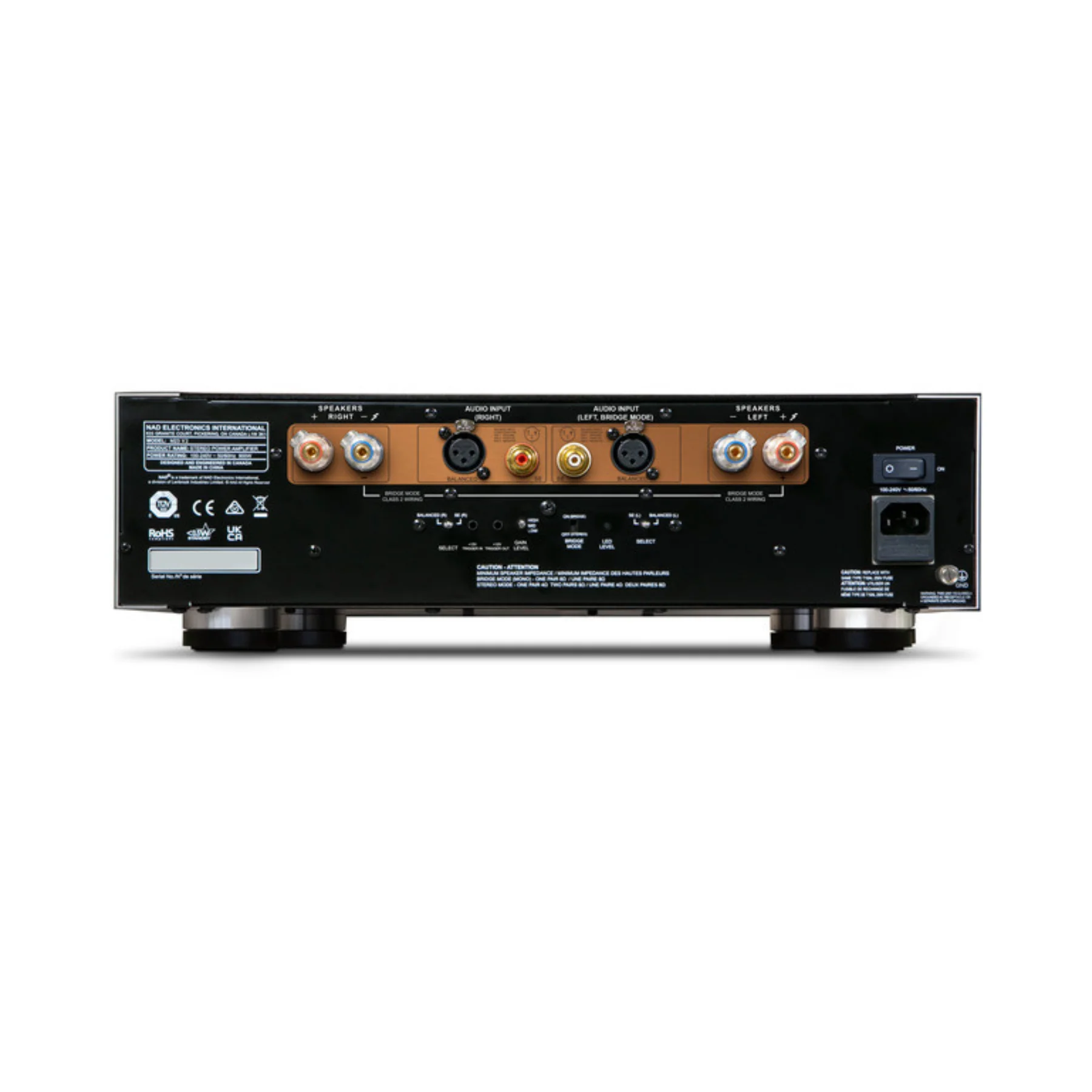 NAD M23 V2 200 x 2 Power Amp-Black/Silver - Image 2