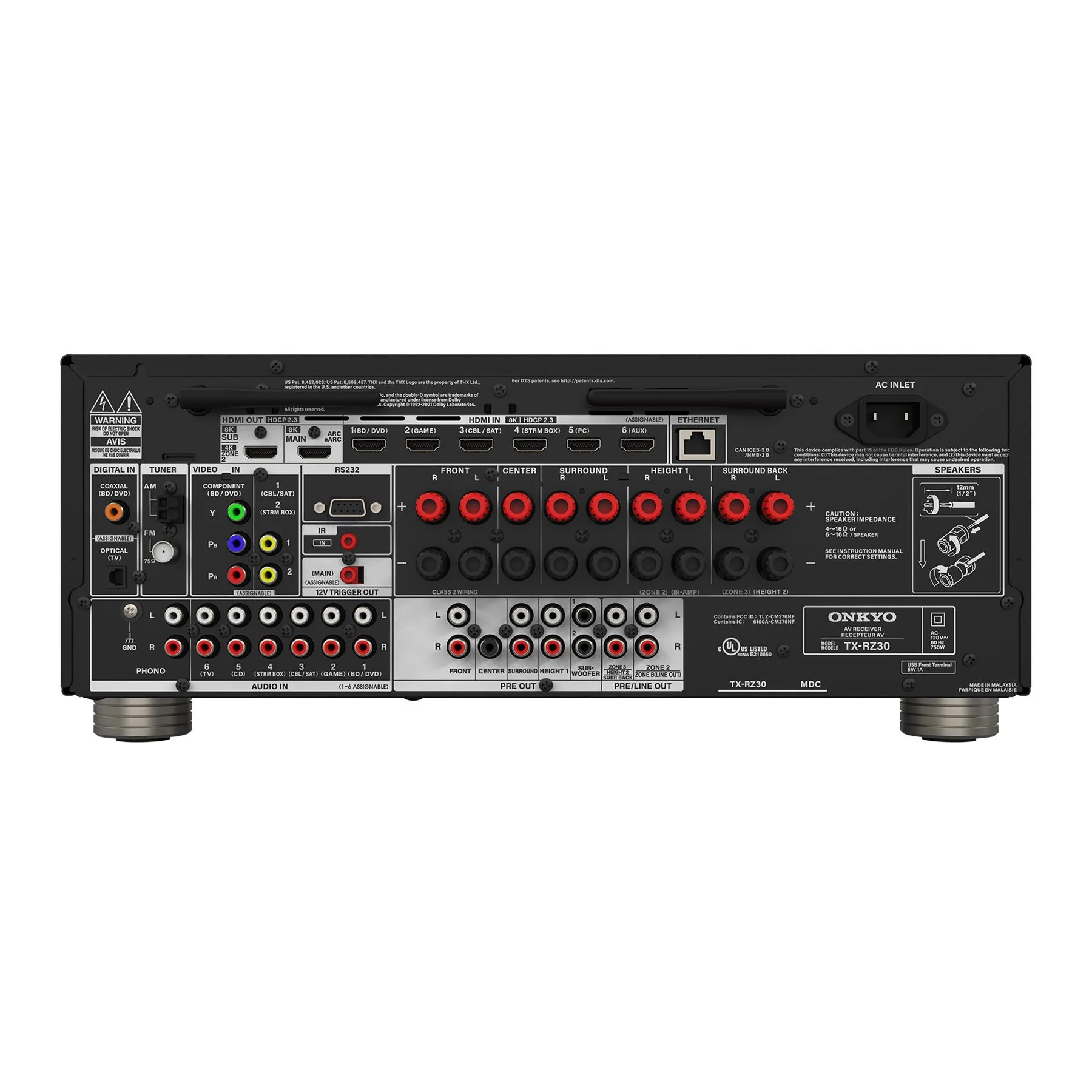 Onkyo TX-RZ30 9.2 Channel Surround Sound Receiver - Image 3