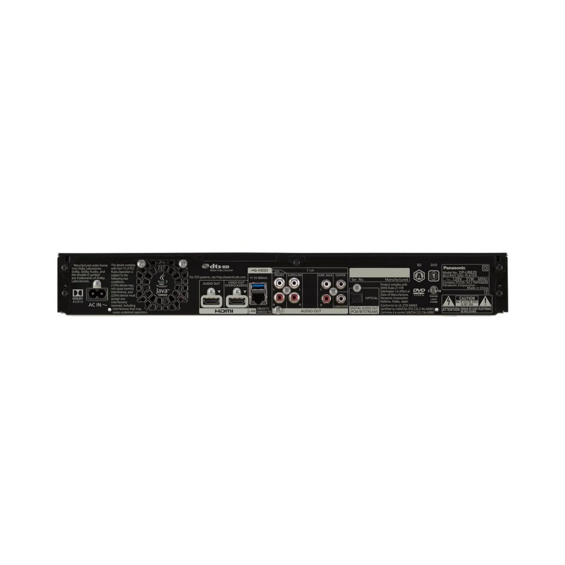 Panasonic DP-UB820-K - 4K Ultra HD Voice Assist Blu-ray Player with HDR10+ - Clearance / Open Box - Image 2