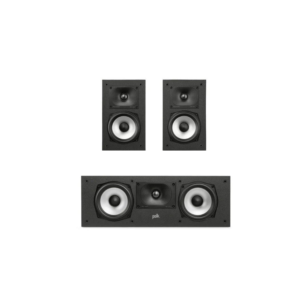 Polk Monitor XT15 Compact Bookshelf Speakers with XT30 Center Channel Speaker