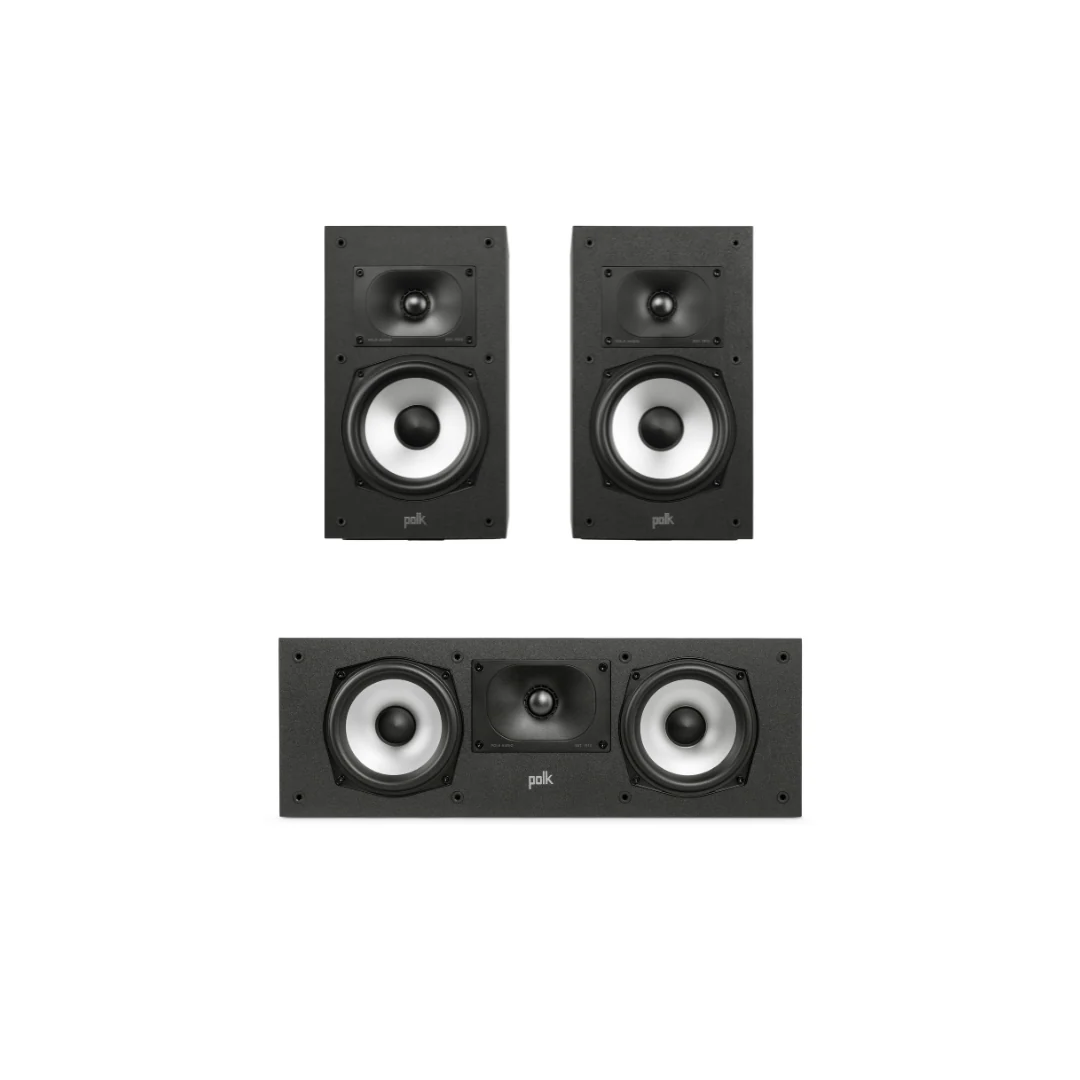 Polk Monitor XT20 Bookshelf Speakers with XT30 Center Channel Speaker